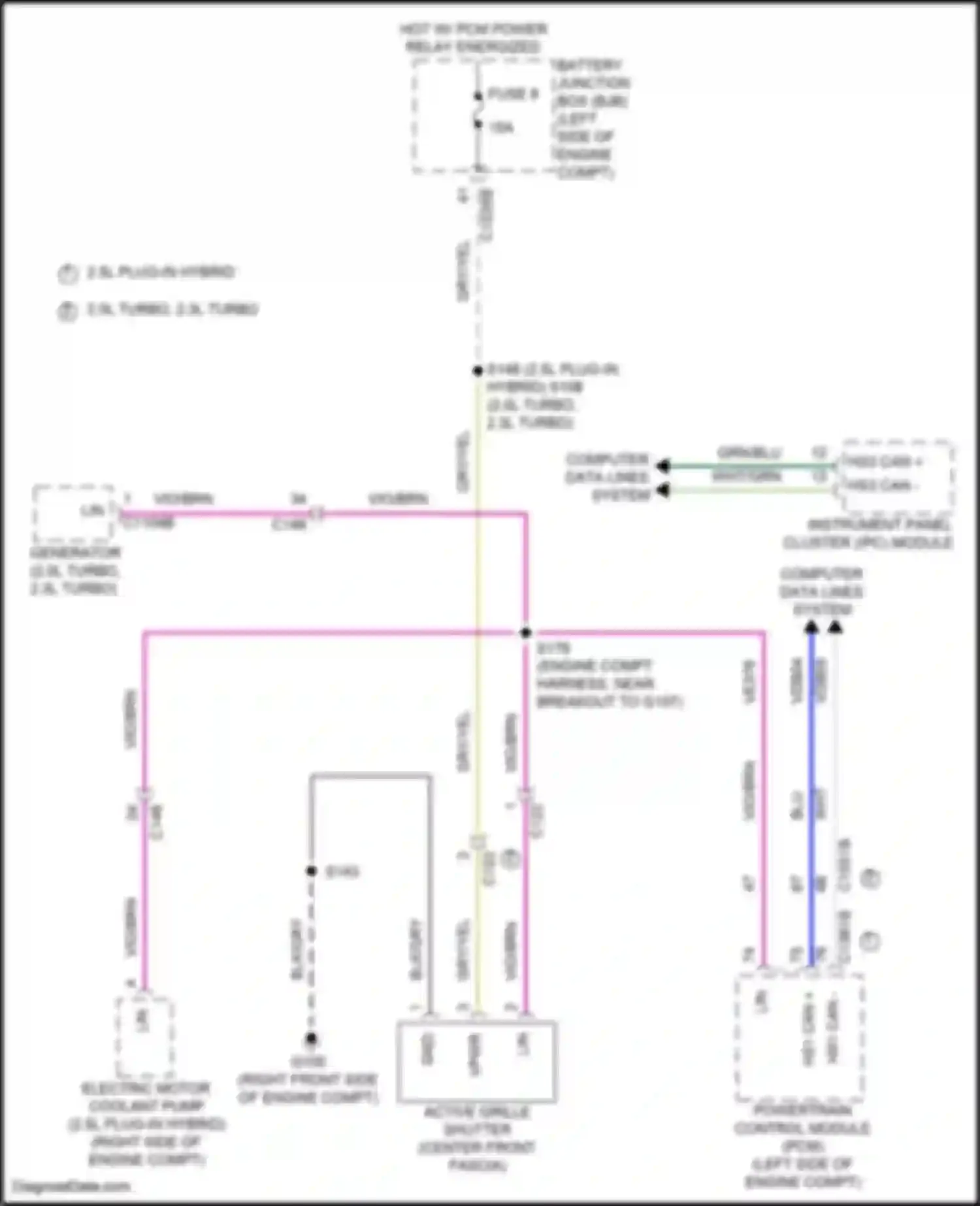 Corsair Lincoln I (2019-2024): Grille shutter circuit