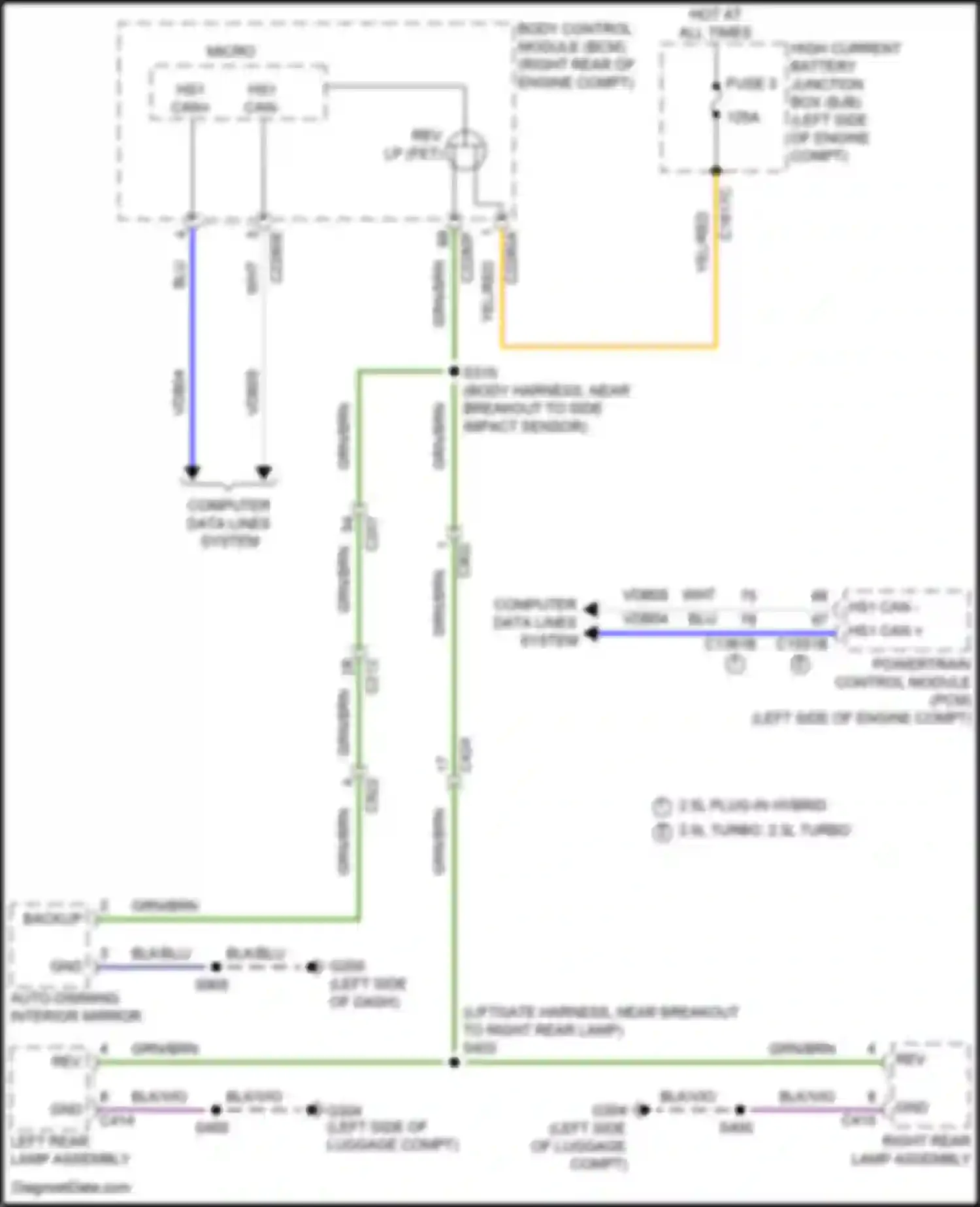 Corsair Lincoln I (2019-2024): Backup lamps circuit