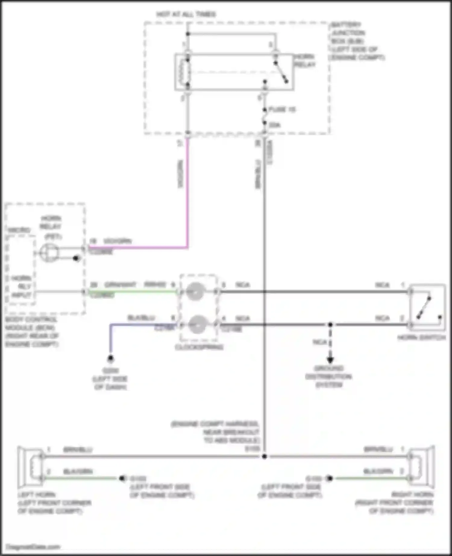 Corsair Lincoln I (2019-2024): Horn circuit
