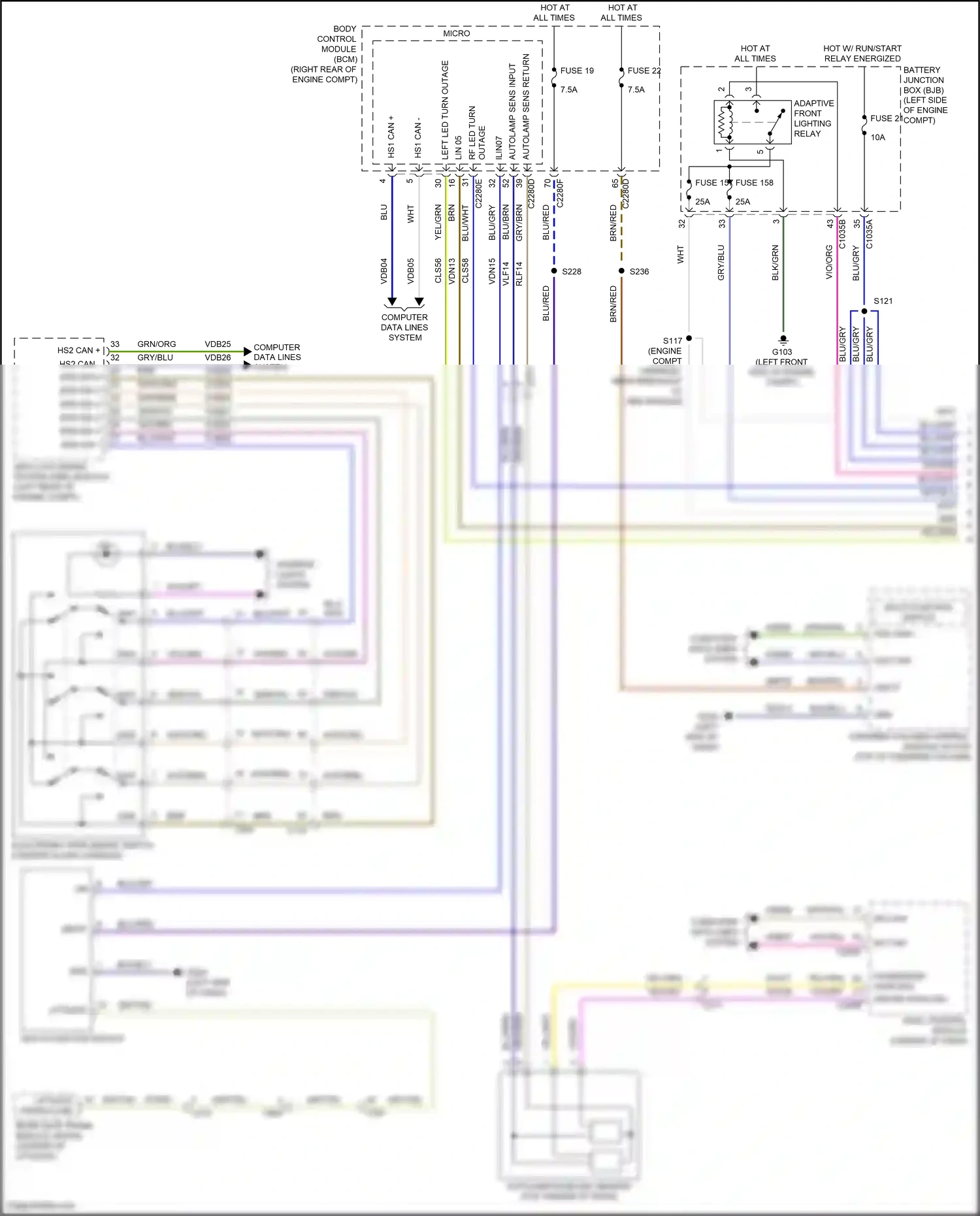 Lincoln Corsair I (2019-2024) multi- function switch wiring diagram  (5 of 10)