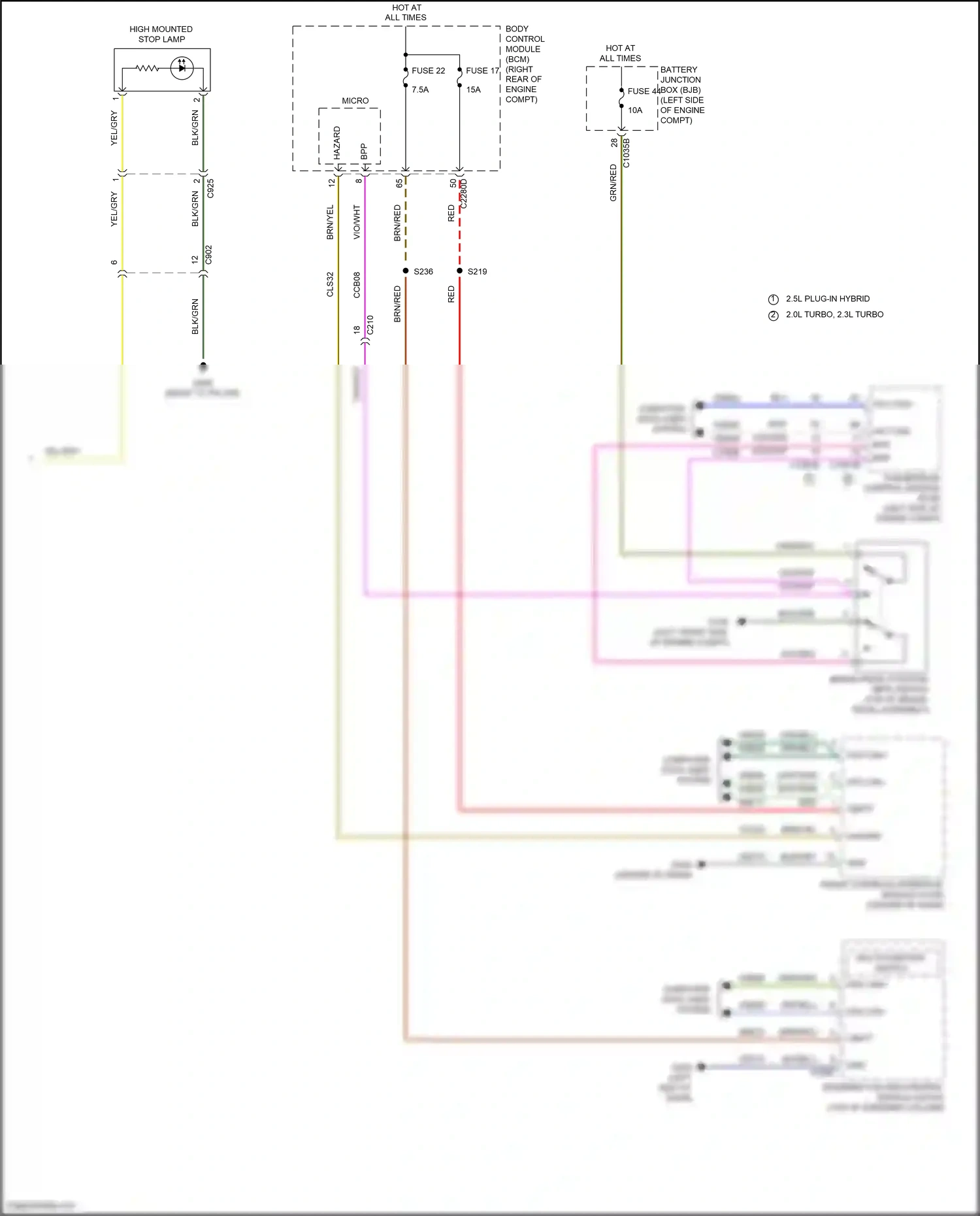 Lincoln Corsair I (2019-2024) multi- function switch wiring diagram  (3 of 10)