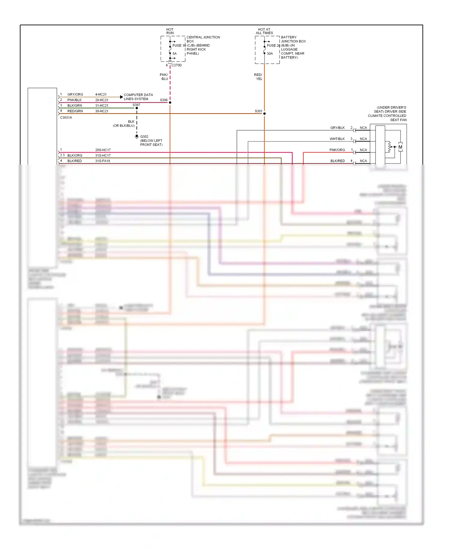 Lincoln LS I facelift (2003-2006) computer data lines system wiring diagram  (22 of 27)