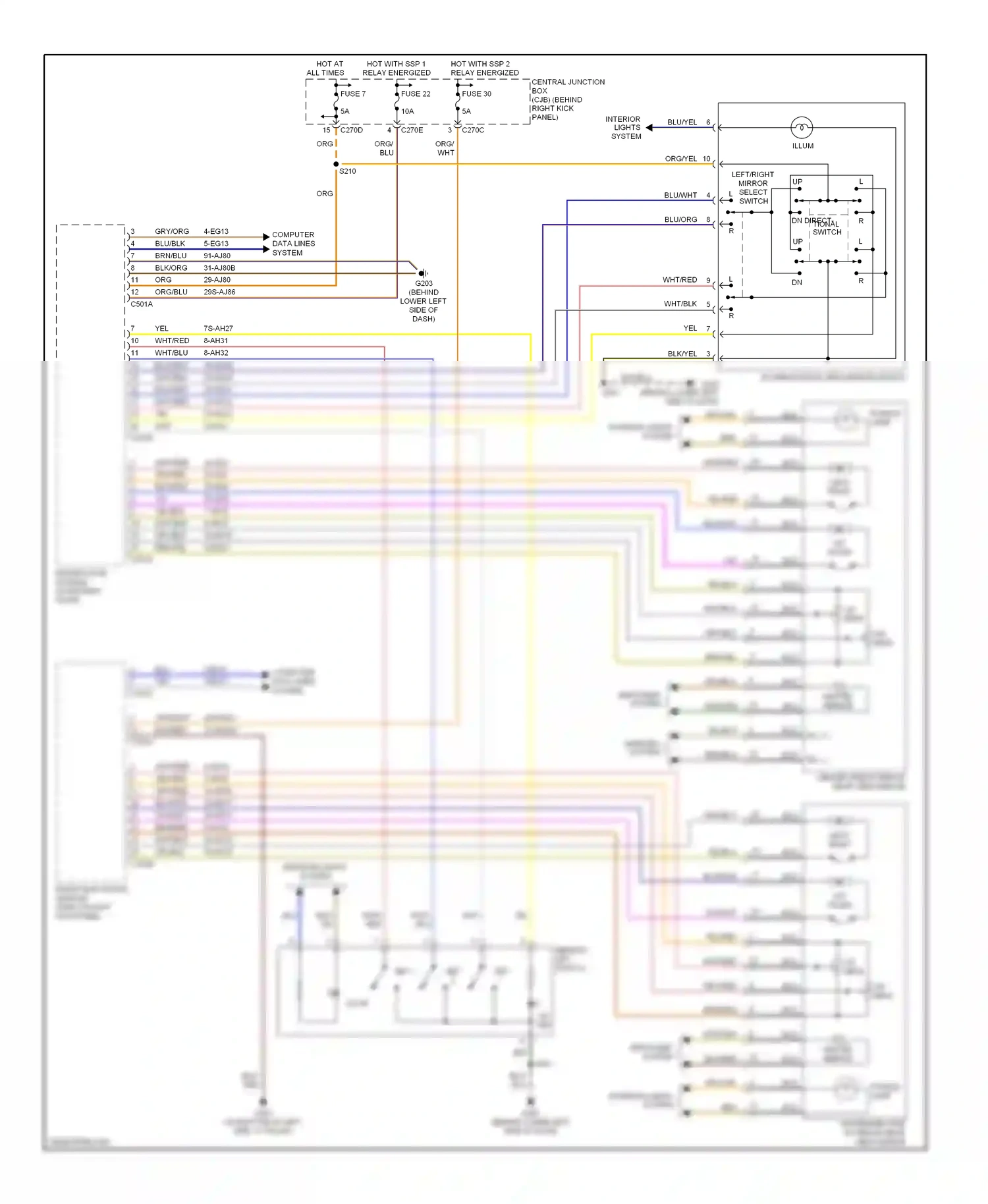 Lincoln LS I facelift (2003-2006) computer data lines system wiring diagram  (15 of 27)