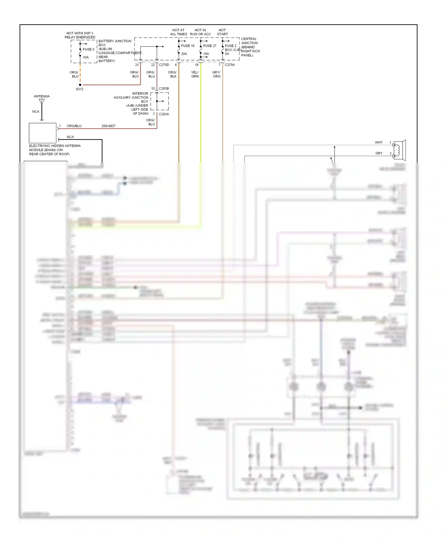 Lincoln LS I facelift (2003-2006) computer data lines system wiring diagram  (21 of 27)