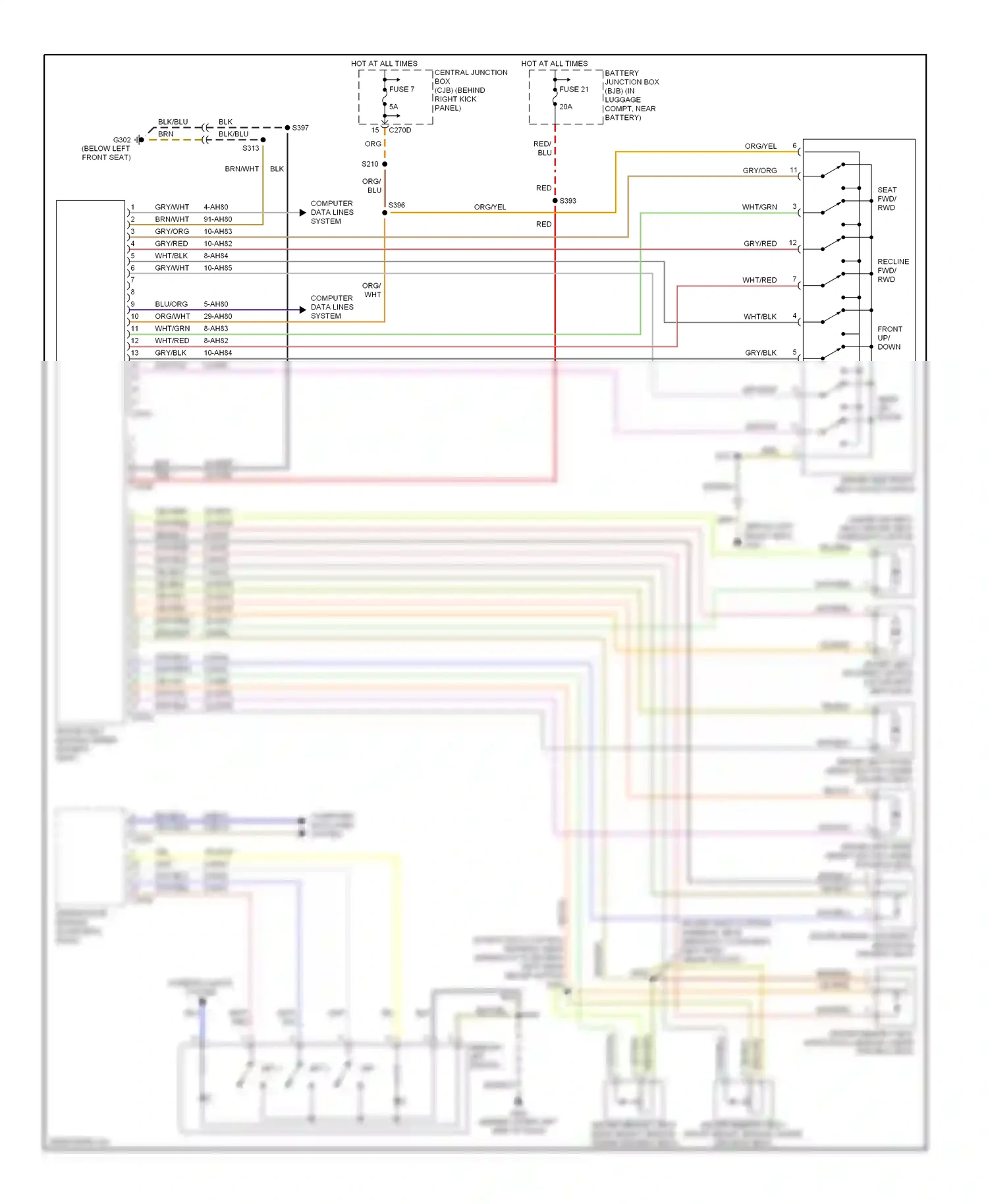Lincoln LS I facelift (2003-2006) computer data lines system wiring diagram  (16 of 27)