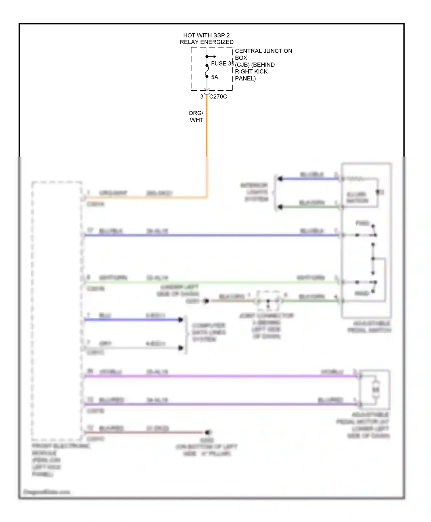 Lincoln LS I facelift (2003-2006) computer data lines system wiring diagram  (11 of 27)