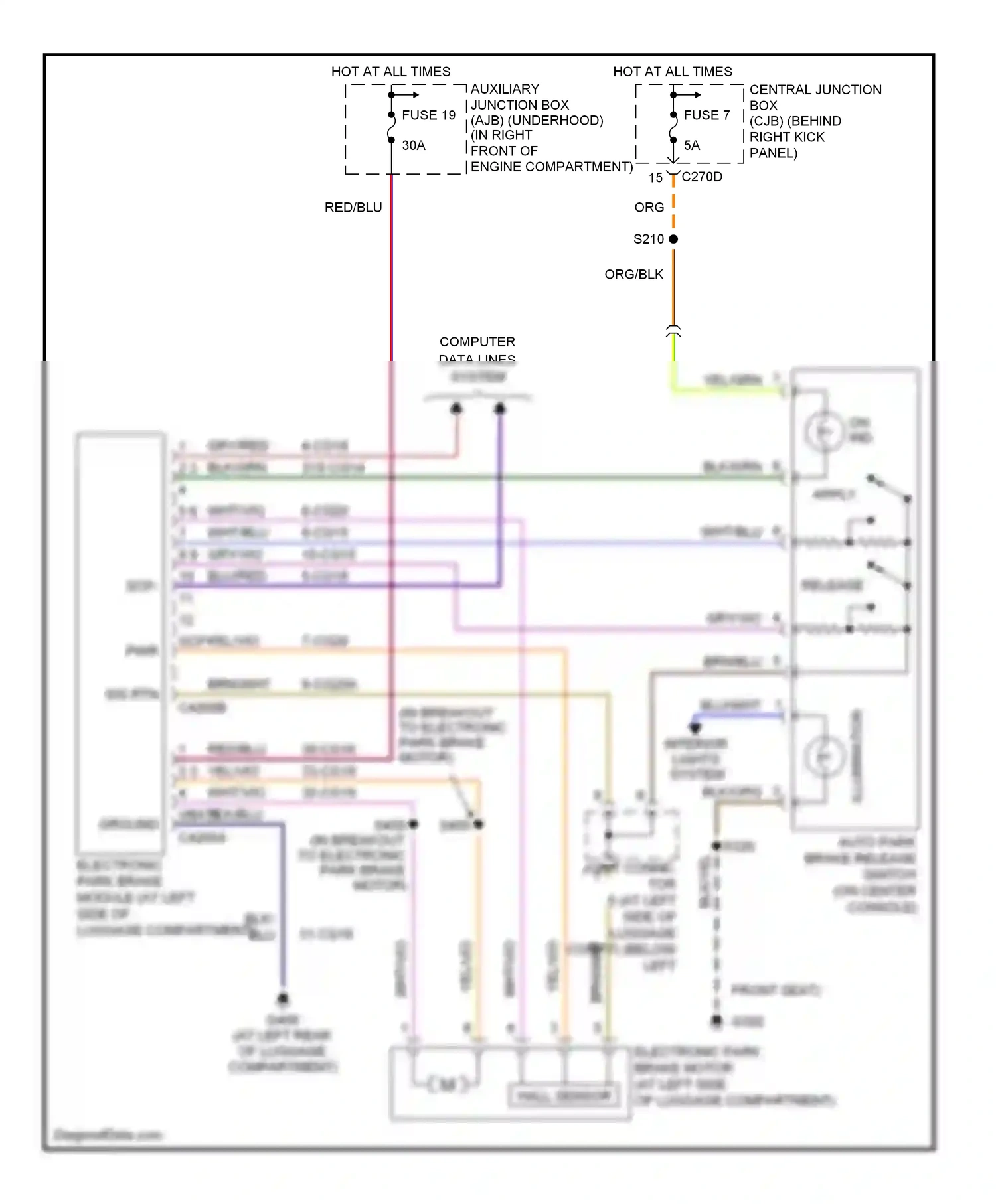 Lincoln LS I facelift (2003-2006) computer data lines system wiring diagram  (23 of 27)