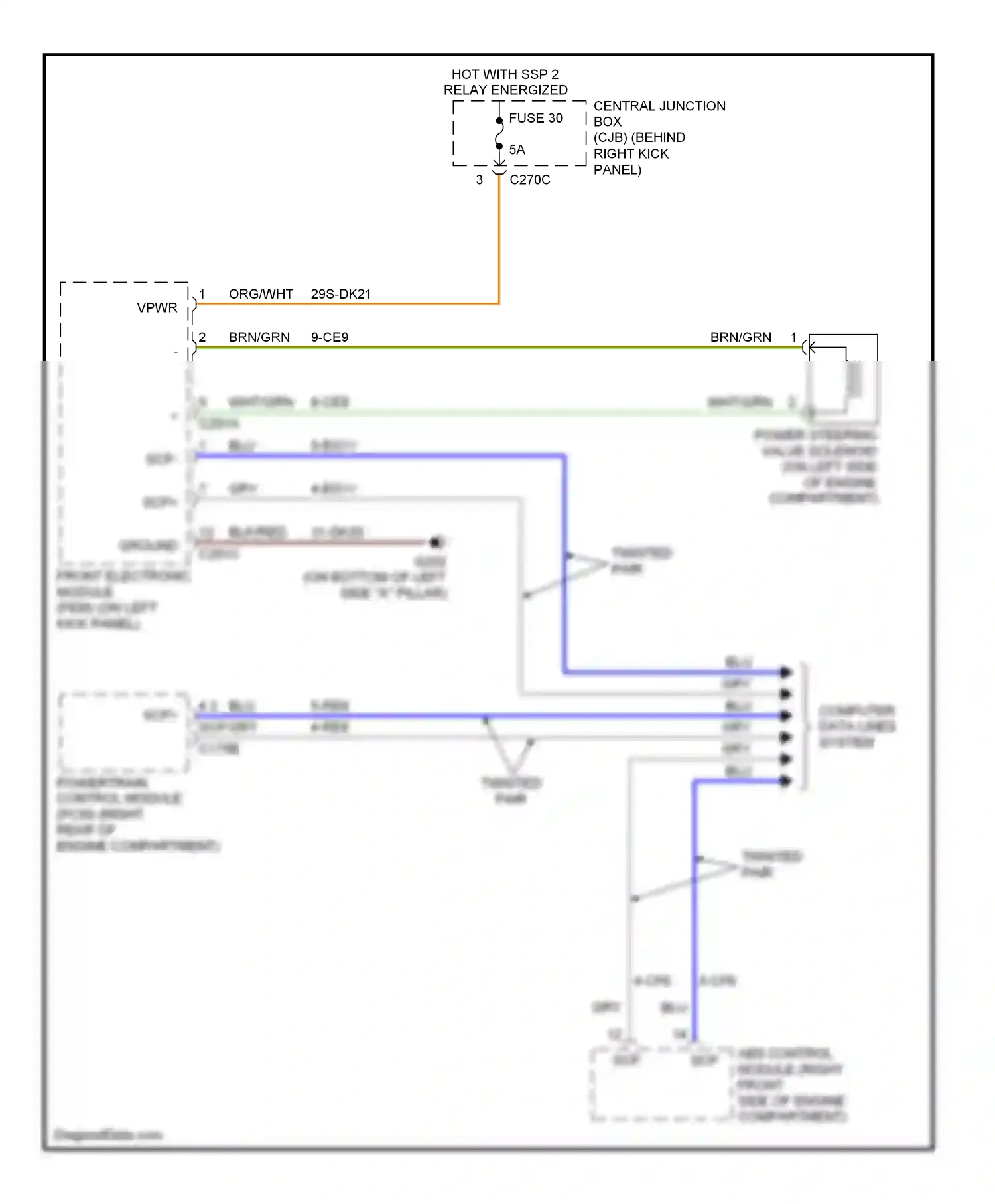 Lincoln LS I facelift (2003-2006) computer data lines system wiring diagram  (6 of 27)