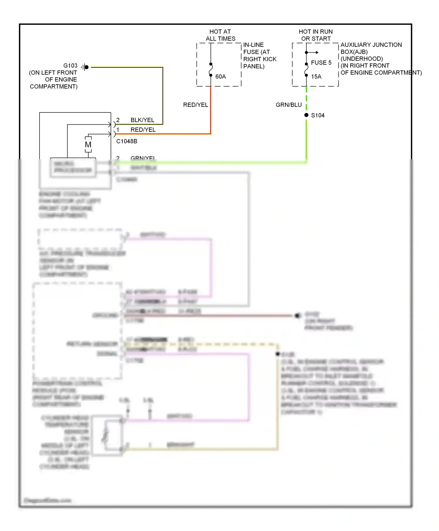 Lincoln LS I facelift (2003-2006) micro- processor wiring diagram  (2 of 2)