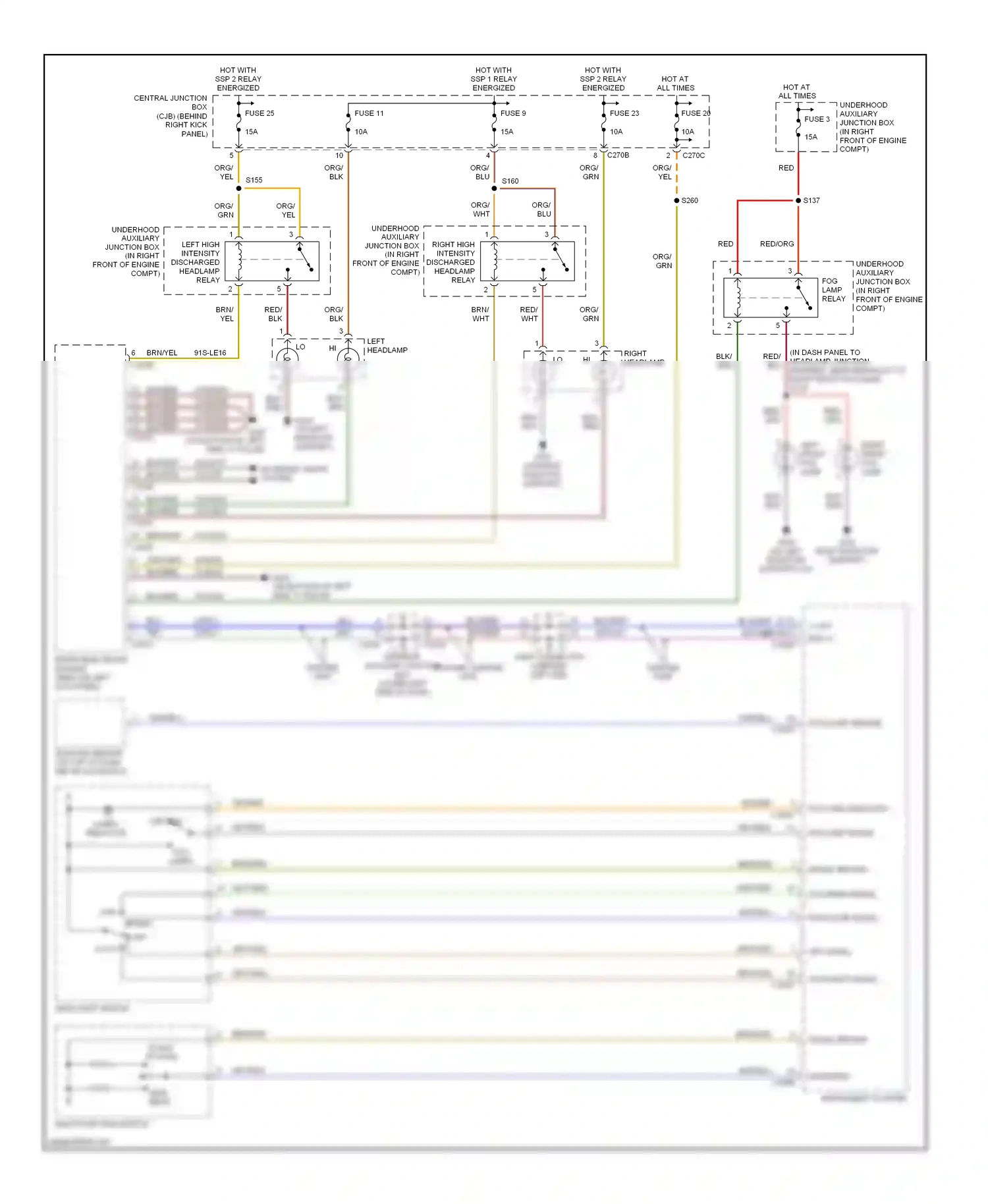 Lincoln LS I facelift (2003-2006) multi- function switch wiring diagram  (1 of 3)