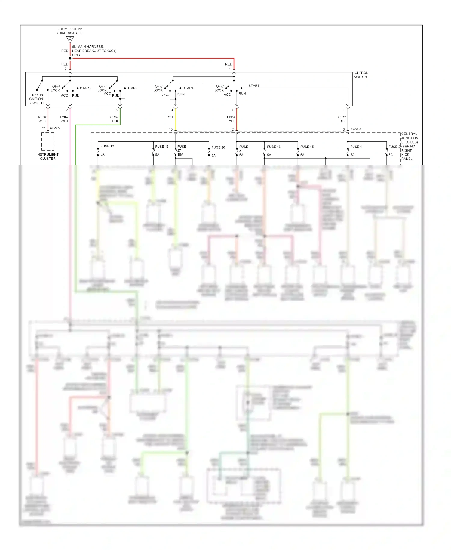 Lincoln LS I facelift (2003-2006) occupant classification sensor module wiring diagram  (2 of 2)