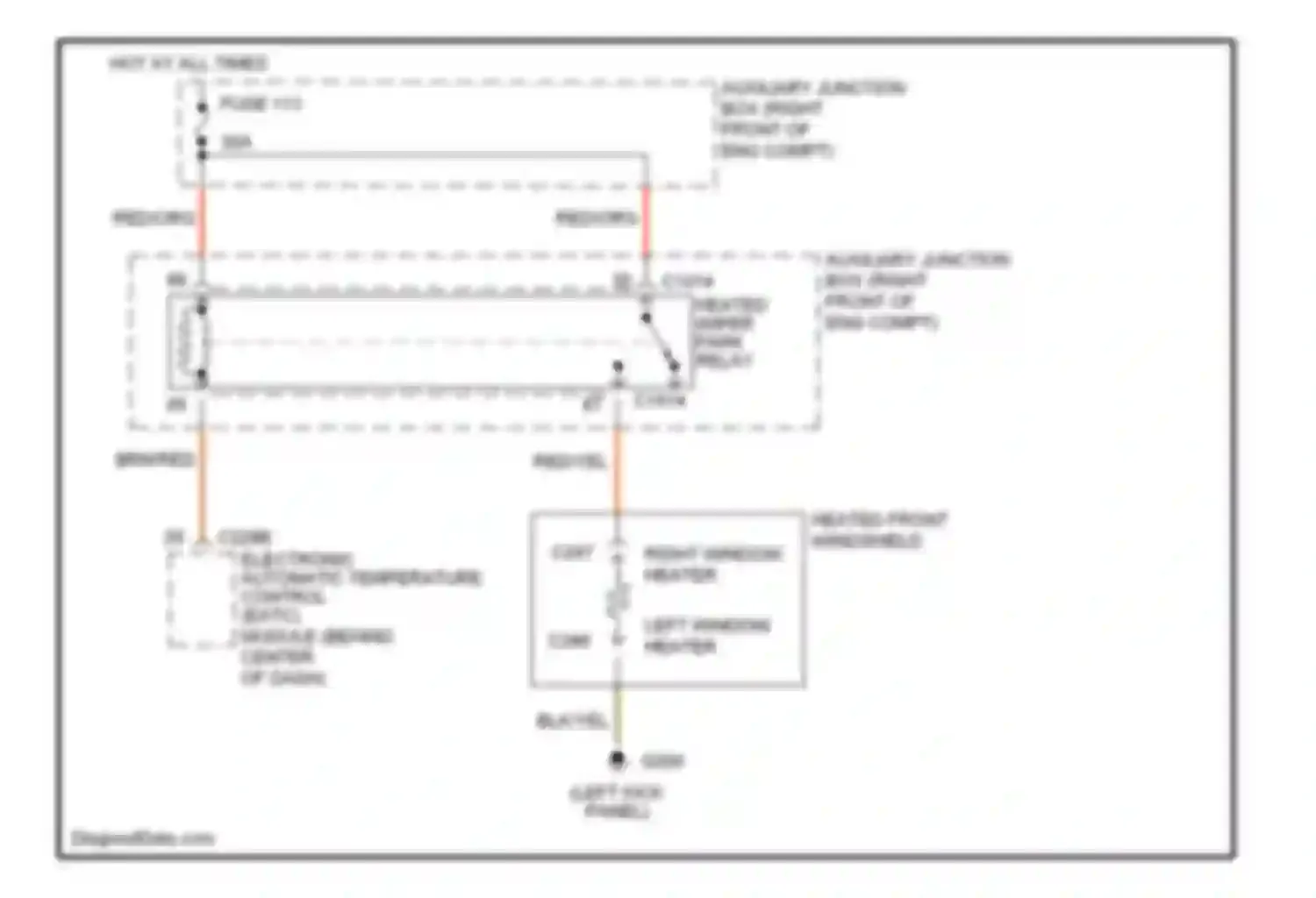 LS Lincoln I (1999-2002): Front defogger circuit