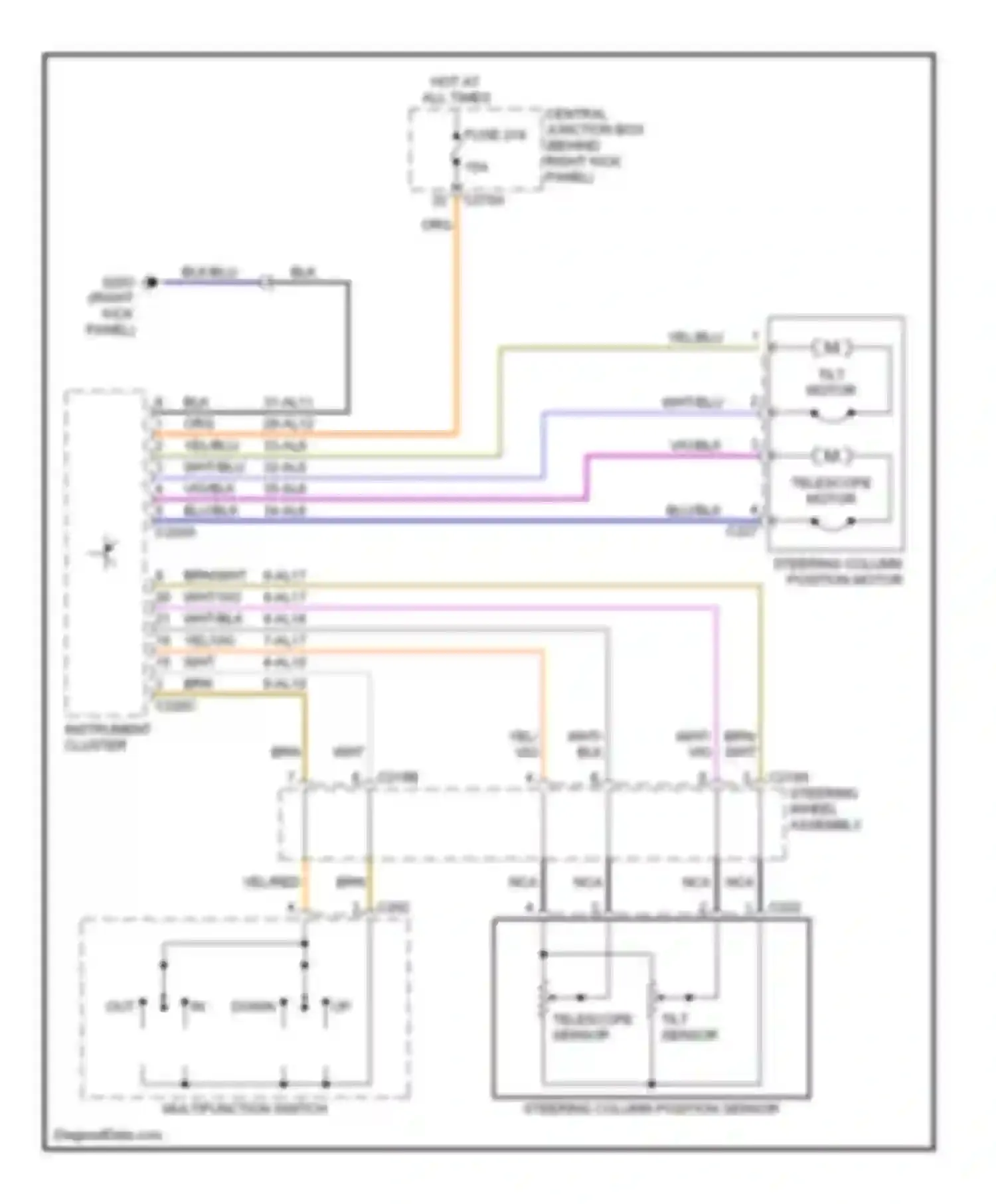 LS Lincoln I (1999-2002): Steering column memory circuit