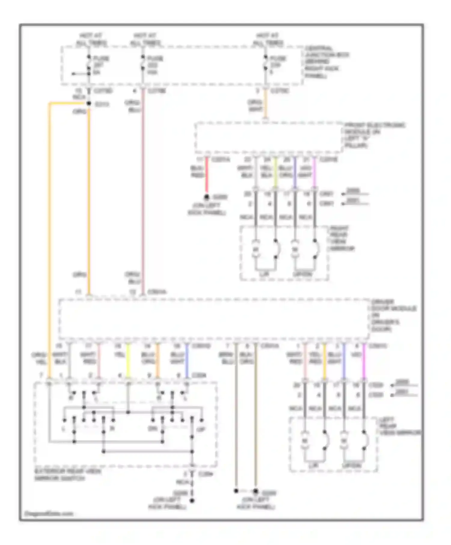 LS Lincoln I (1999-2002): Power mirror circuit