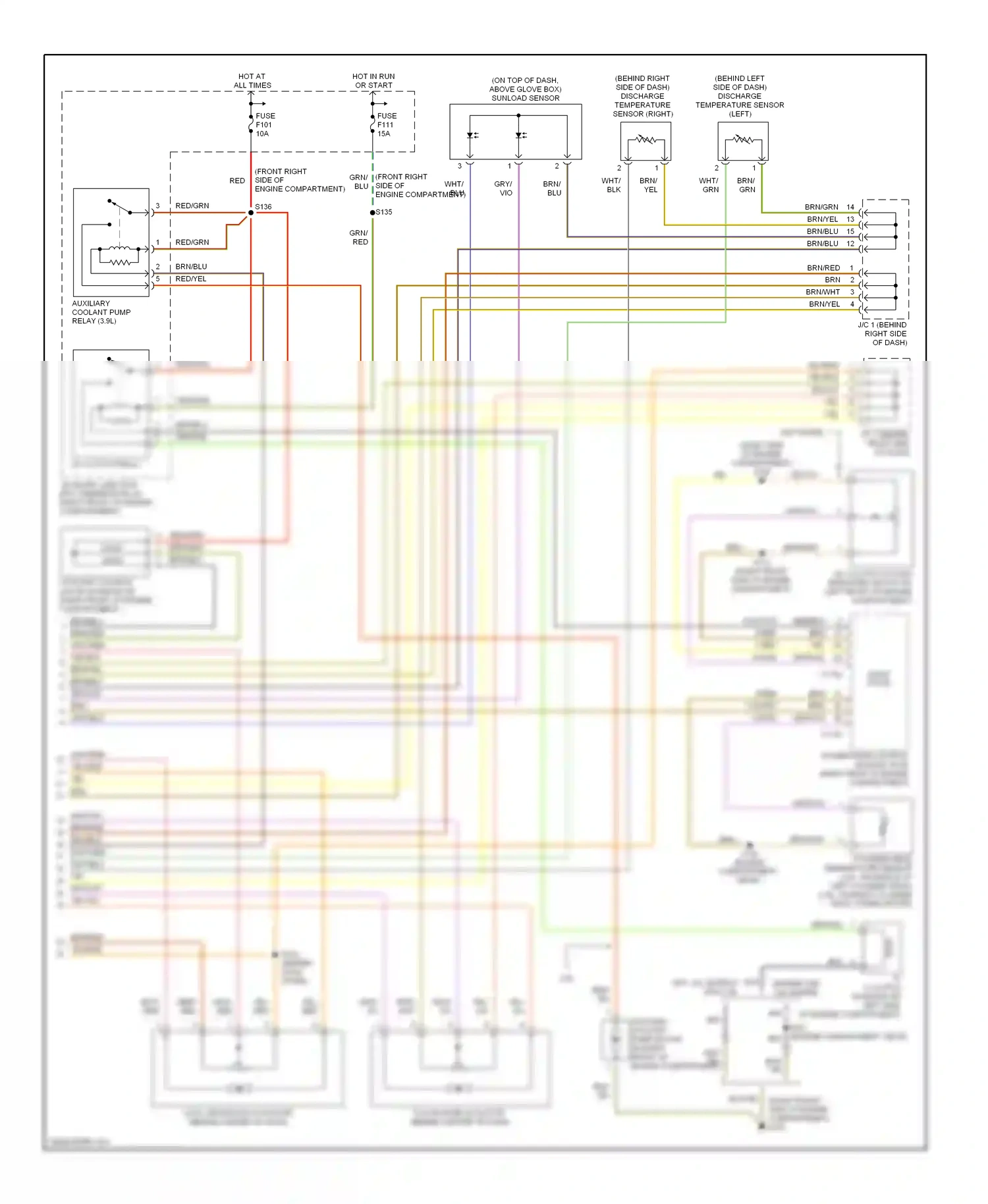 Lincoln LS I (1999-2002) (behind dash panel) wiring diagram  (2 of 3)