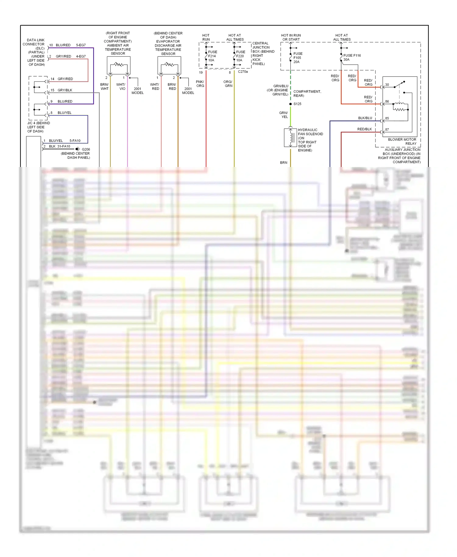 Lincoln LS I (1999-2002) (behind dash panel) wiring diagram  (1 of 3)
