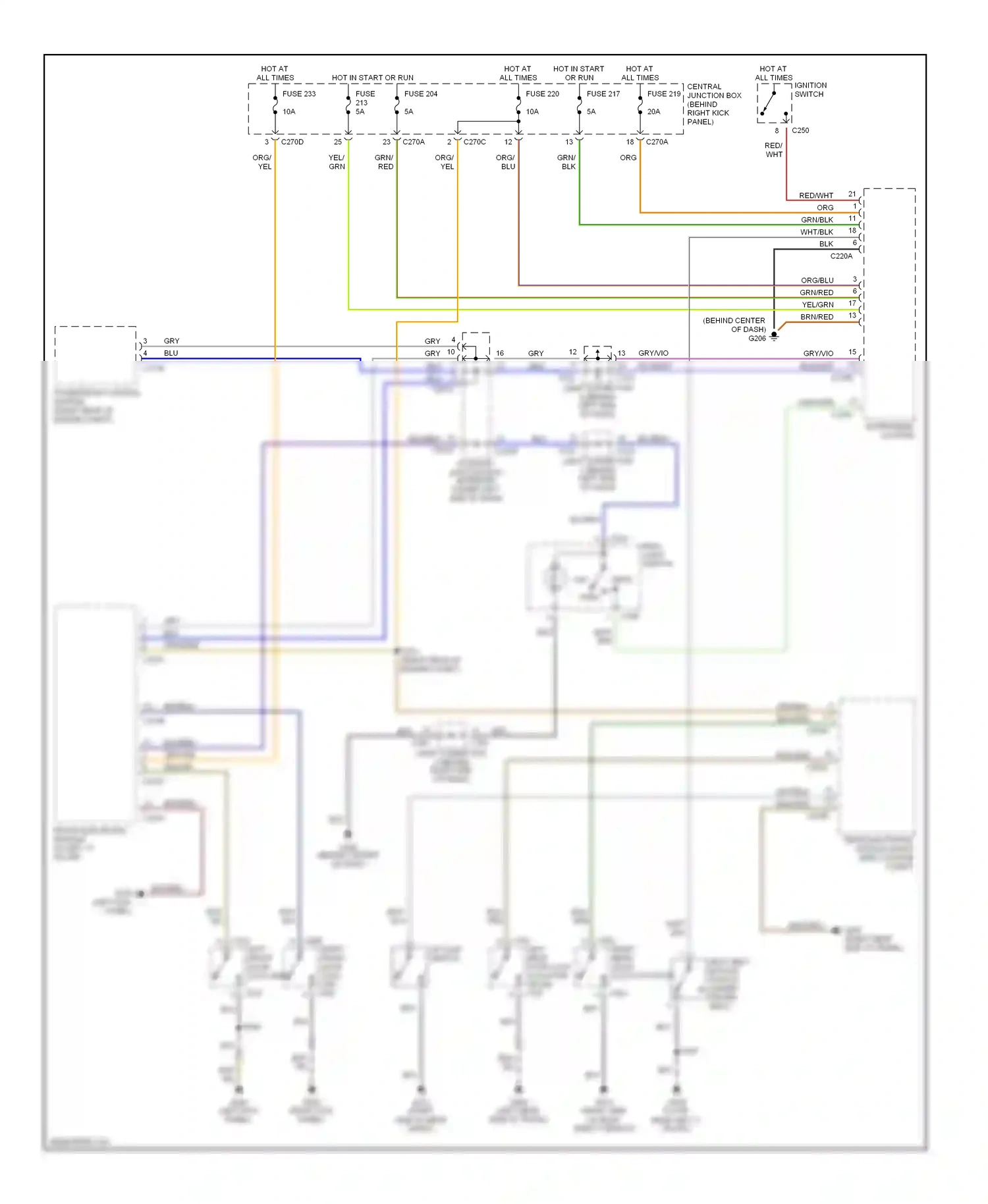 Lincoln LS I (1999-2002) ignition switch wiring diagram  (4 of 4)