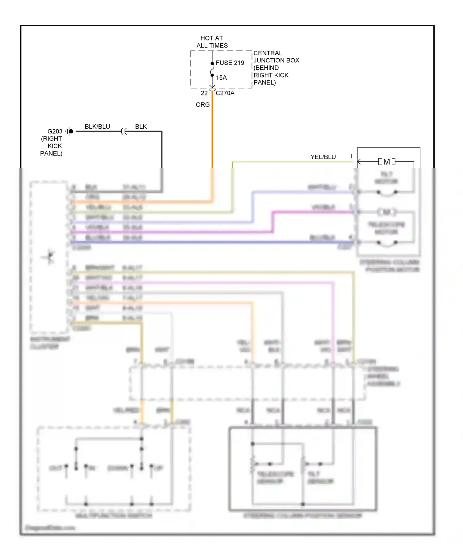 Lincoln LS I (1999-2002) multifunction switch wiring diagram  (2 of 2)
