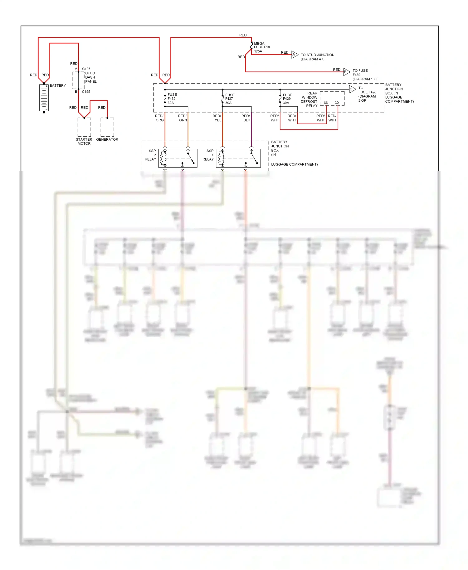 Lincoln LS I (1999-2002) stud dash panel wiring diagram  (1 of 1)