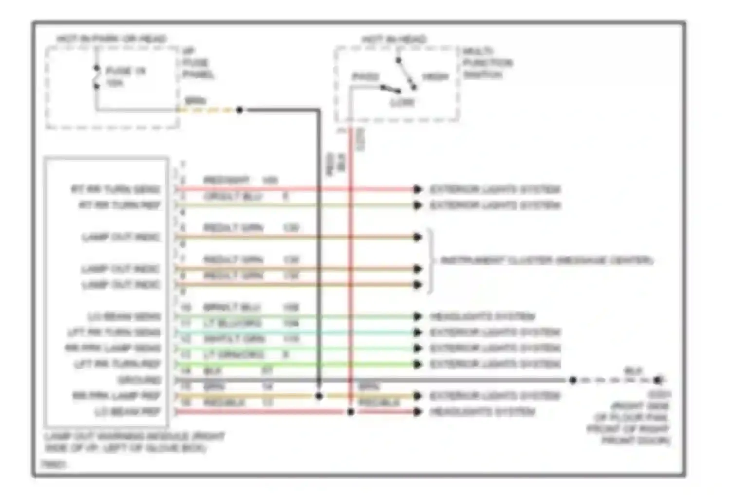 Mark Lincoln I (1992-1998): Lamp outage module circuit