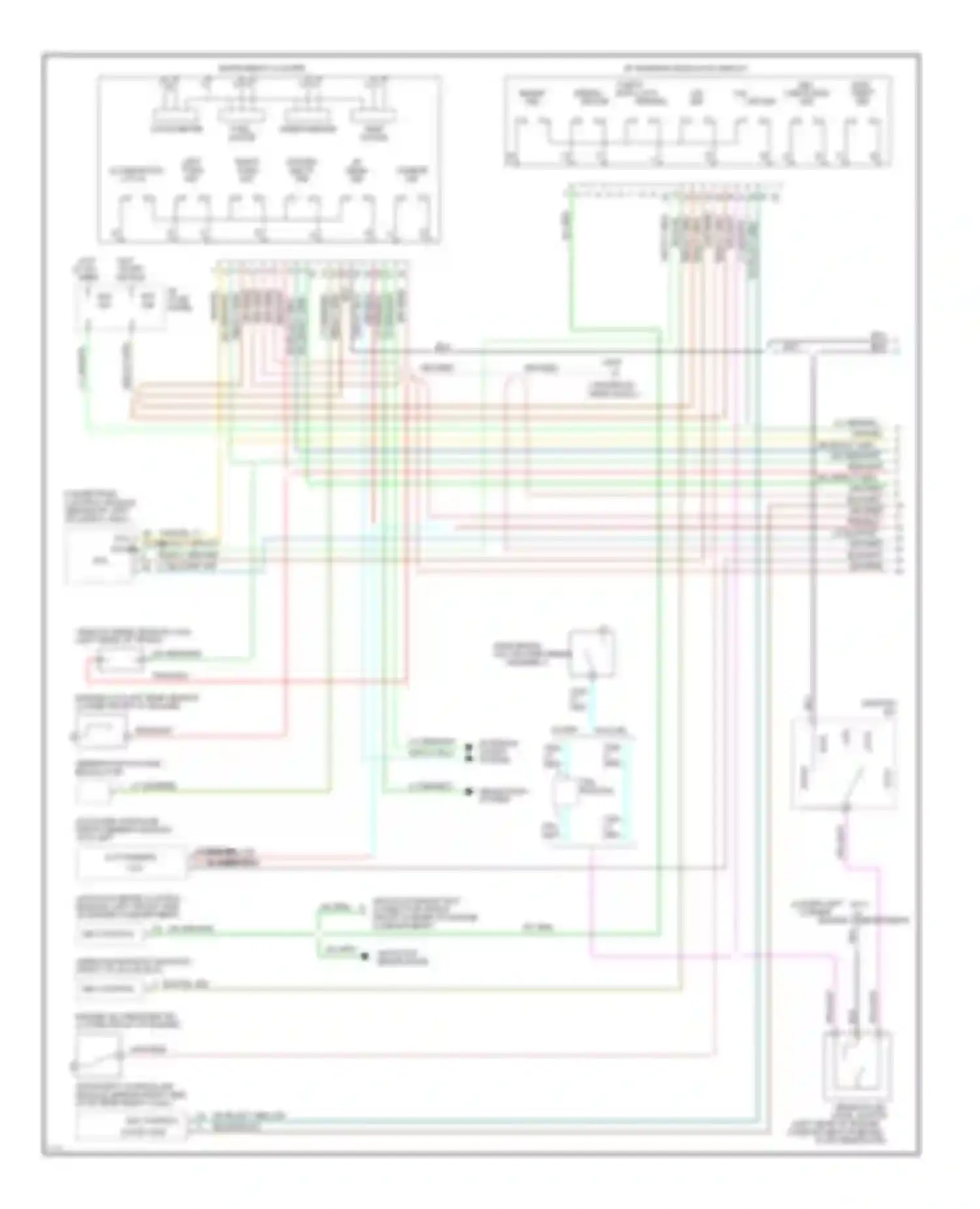 Mark Lincoln I (1992-1998): Instrument cluster & warning system circuit (1 of 2)