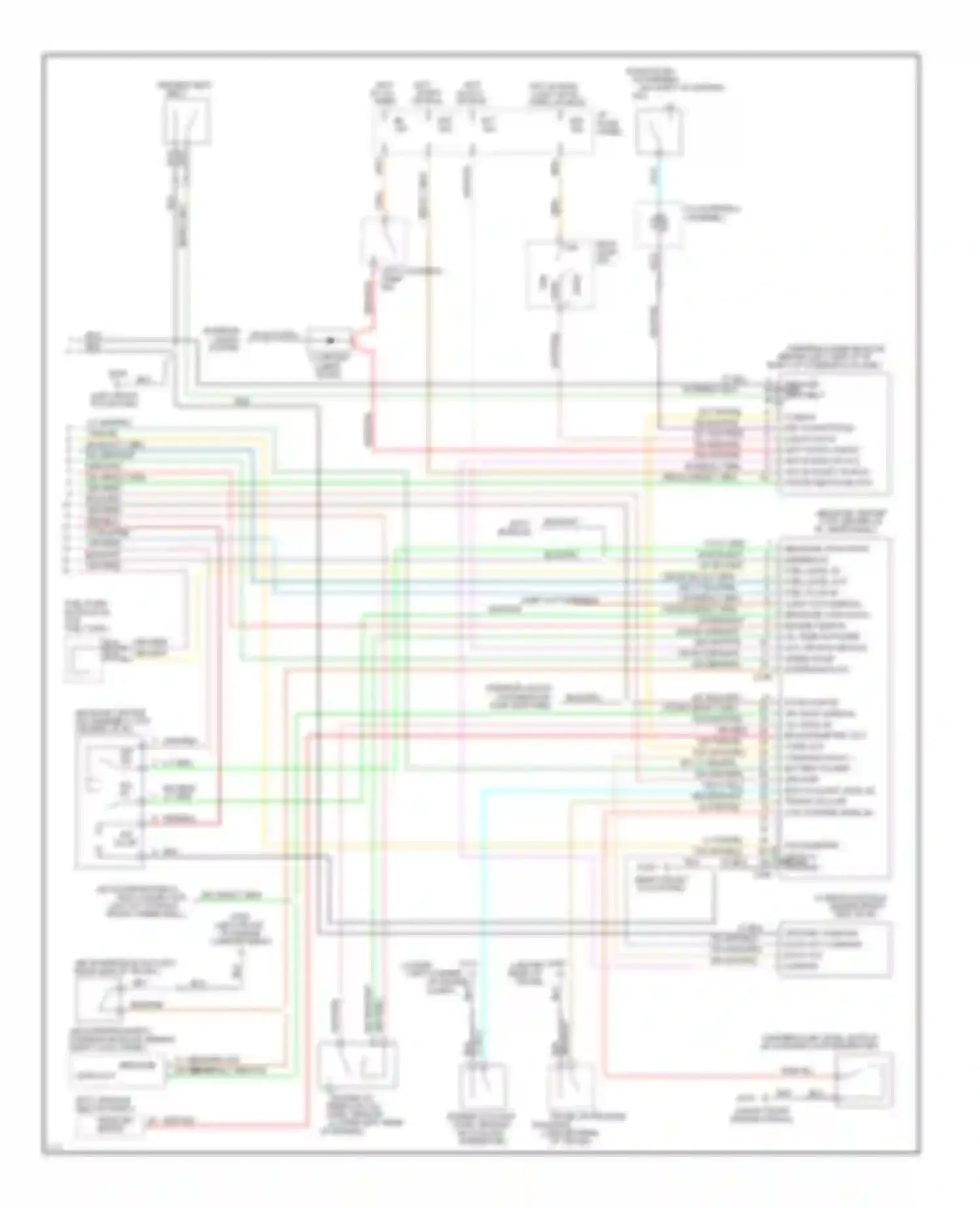 Mark Lincoln I (1992-1998): Instrument cluster & warning system circuit (2 of 2)