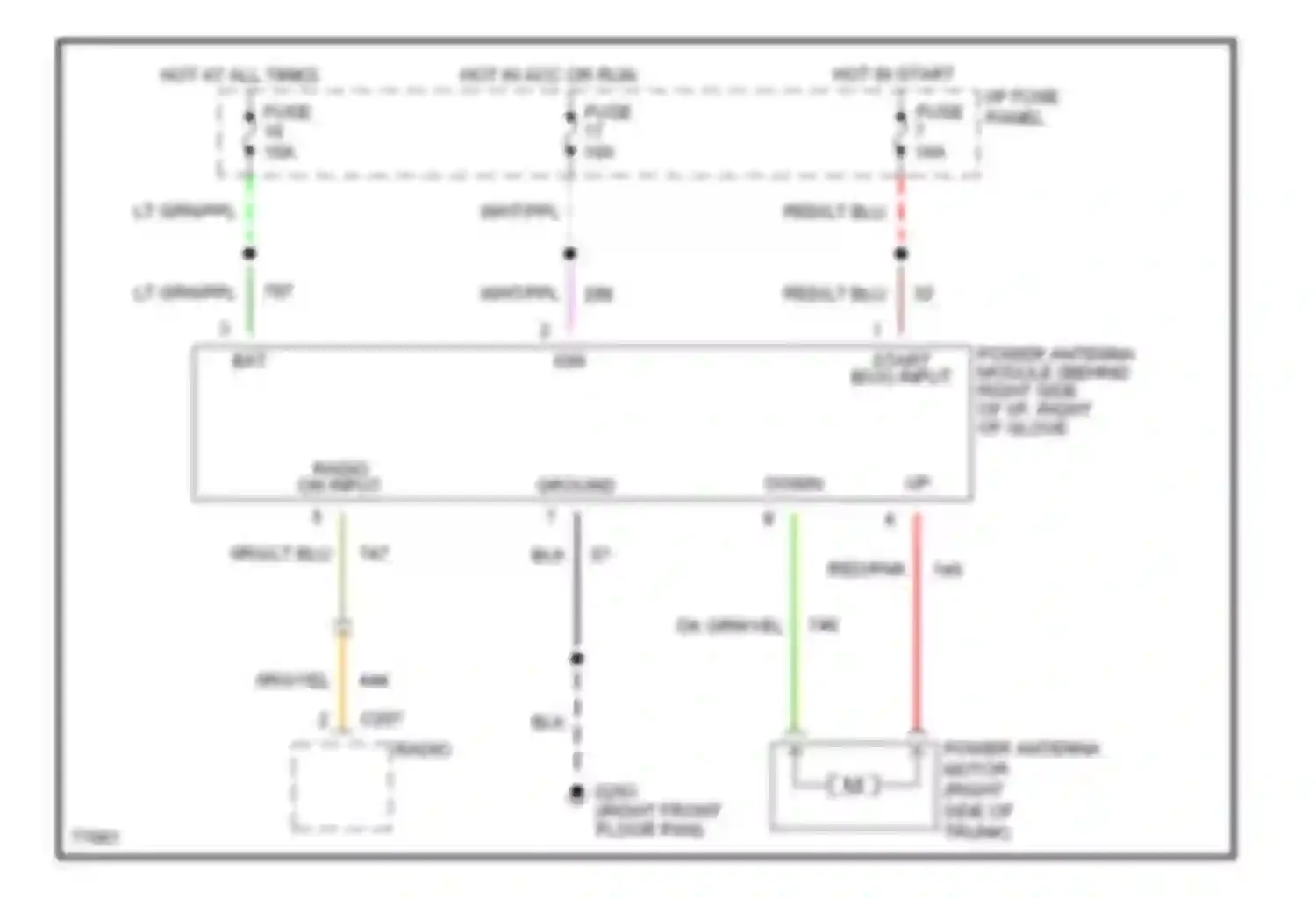 Mark Lincoln I (1992-1998): Power antenna circuit