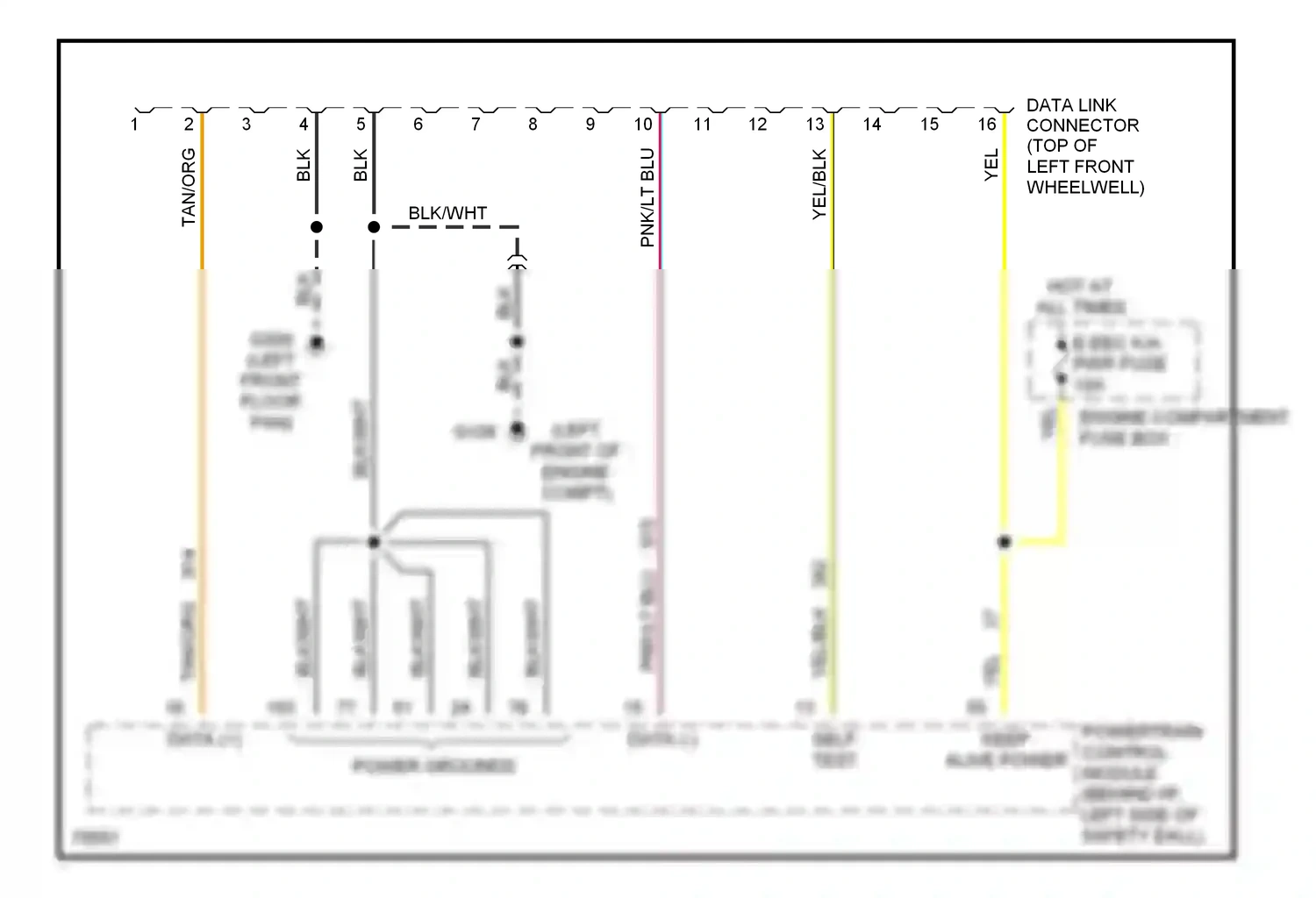 Lincoln Mark I (1992-1998) data wiring diagram  (1 of 1)