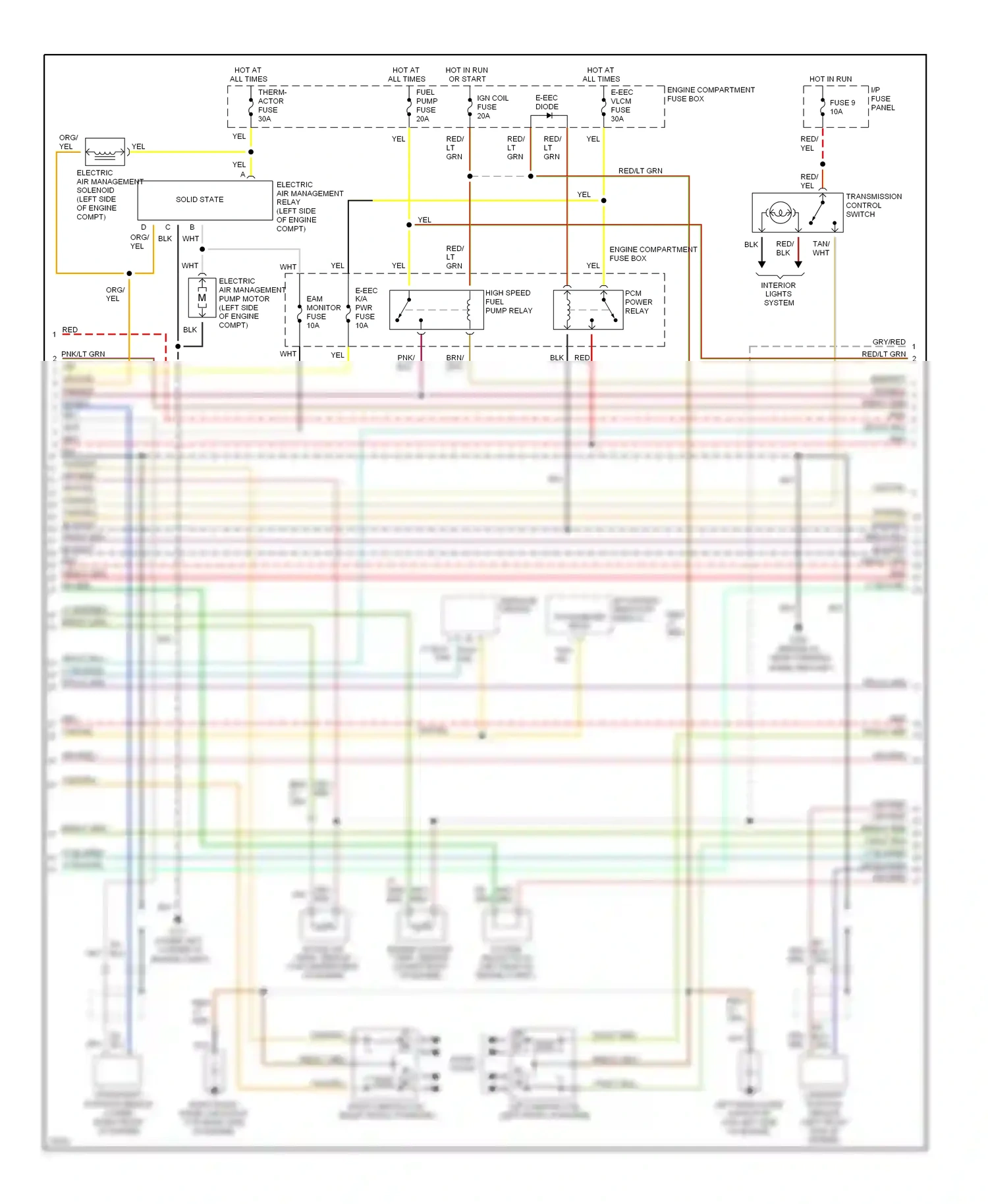 Lincoln Mark I (1992-1998) e-eec diode wiring diagram  (1 of 1)