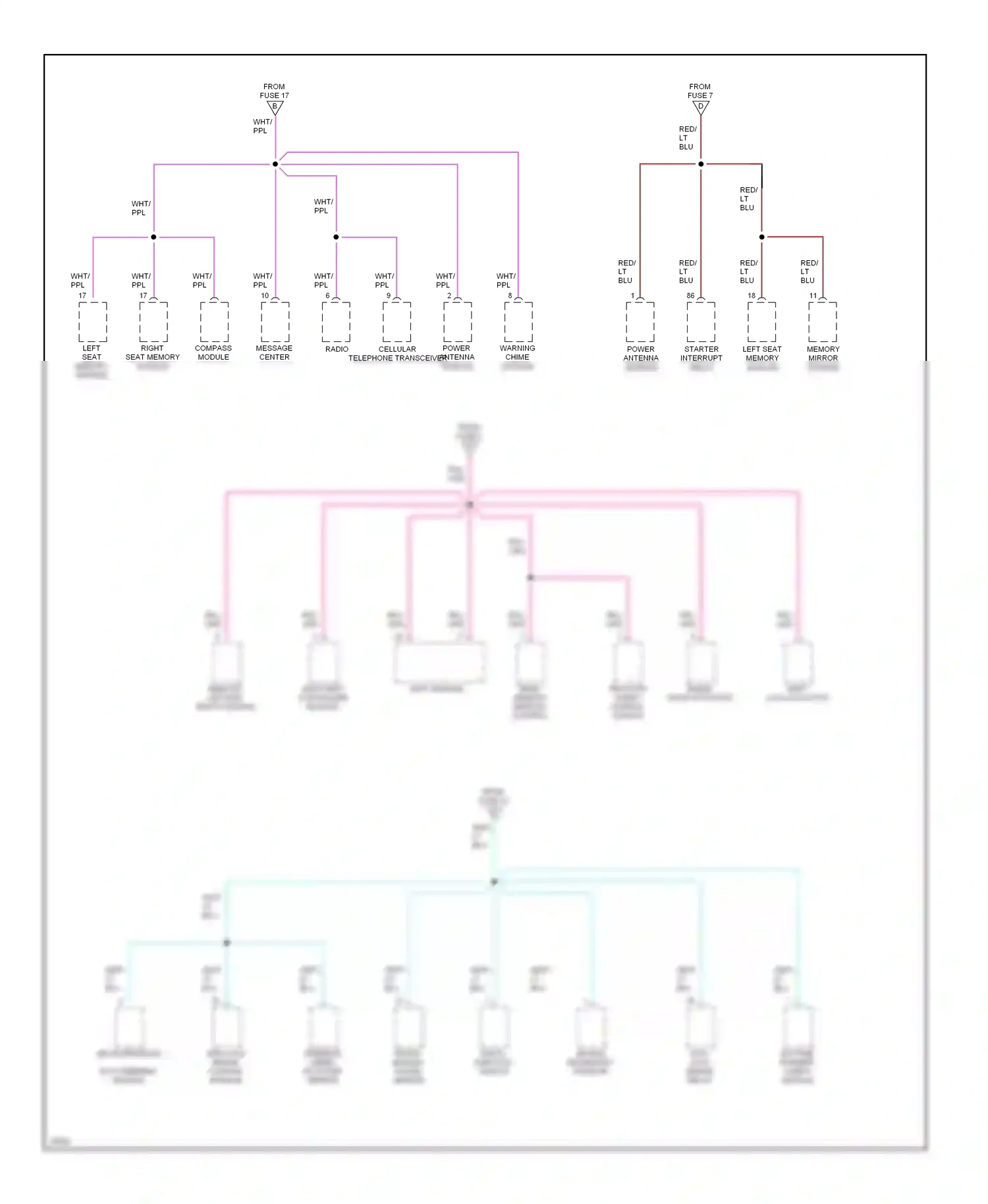 Lincoln Mark I (1992-1998) left seat memory module wiring diagram  (5 of 5)