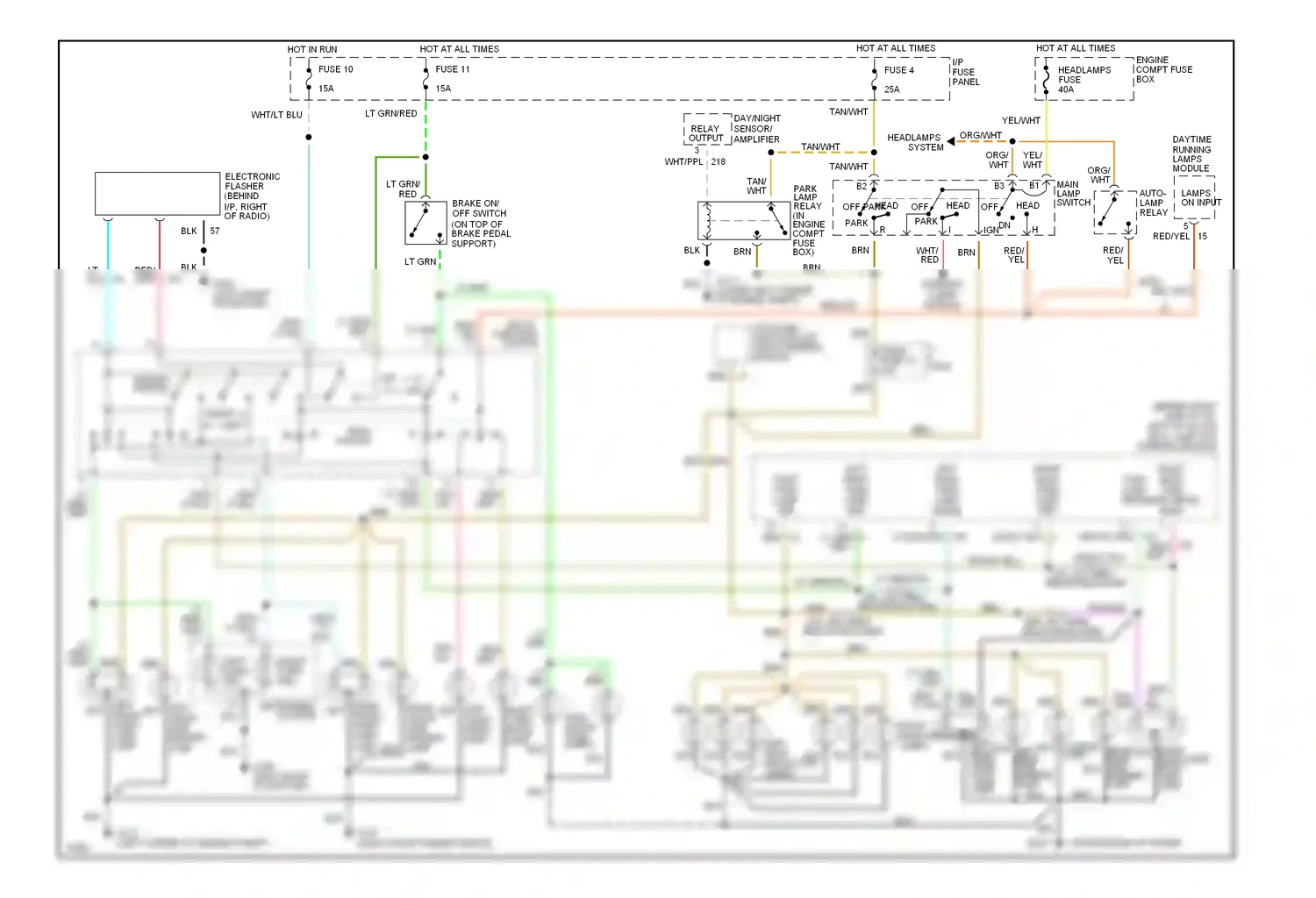 Lincoln Mark I (1992-1998) multi- function switch wiring diagram  (1 of 6)