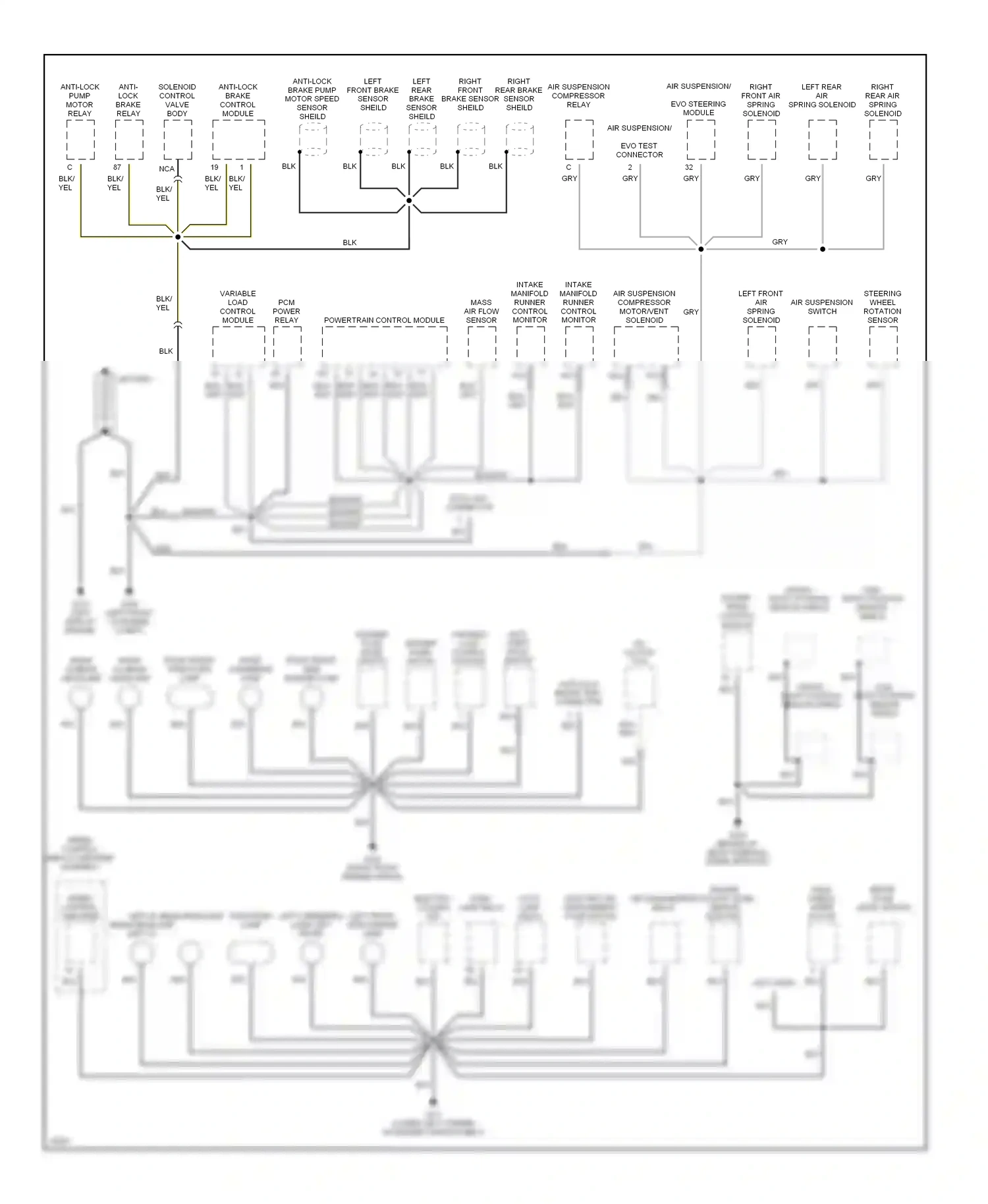 Lincoln Mark I (1992-1998) variable load control module wiring diagram  (1 of 3)