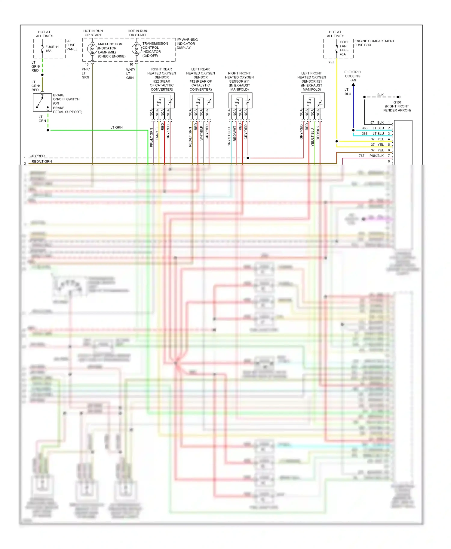 Lincoln Mark I (1992-1998) variable load control module wiring diagram  (3 of 3)