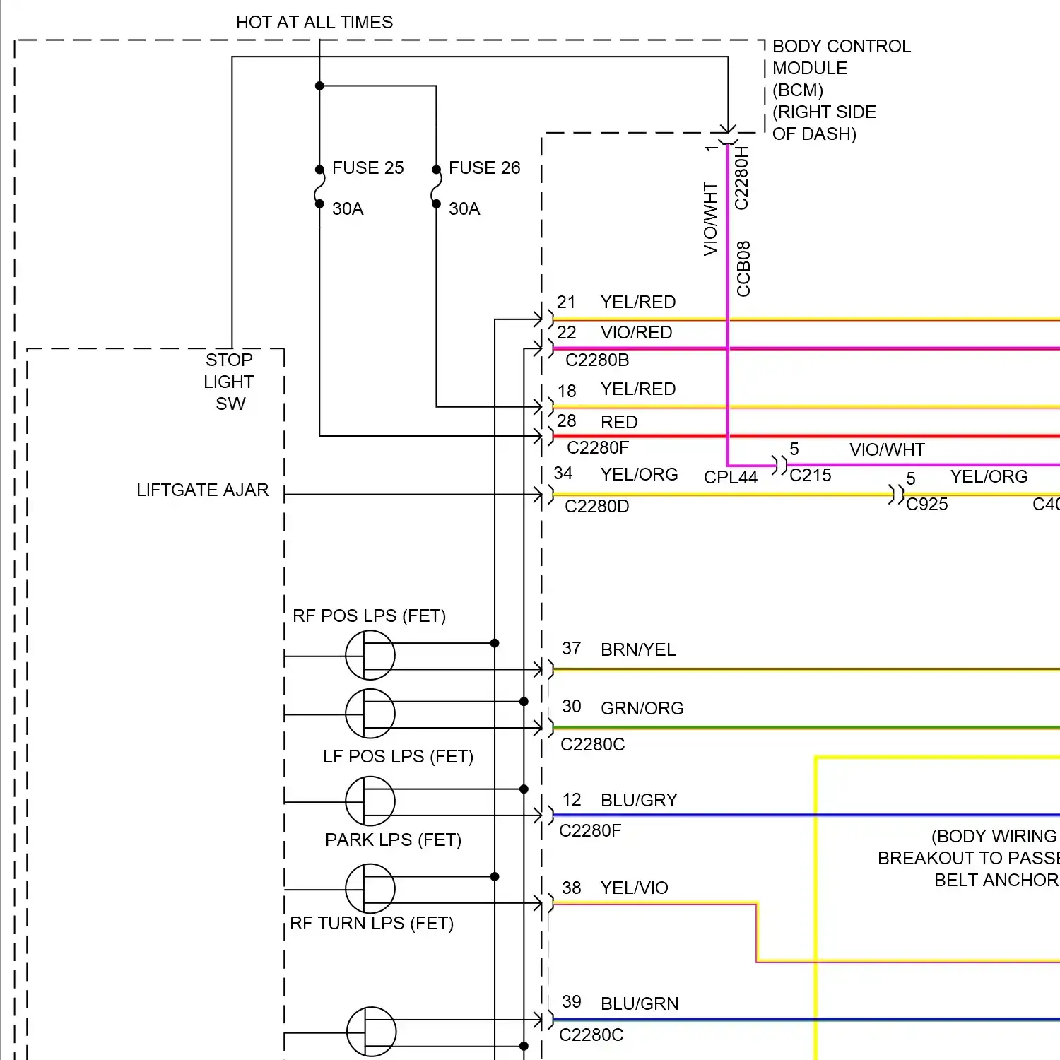 demo - Exterior lamps circuit (1 of 3) Exterior lamps circuit (1 of 3)