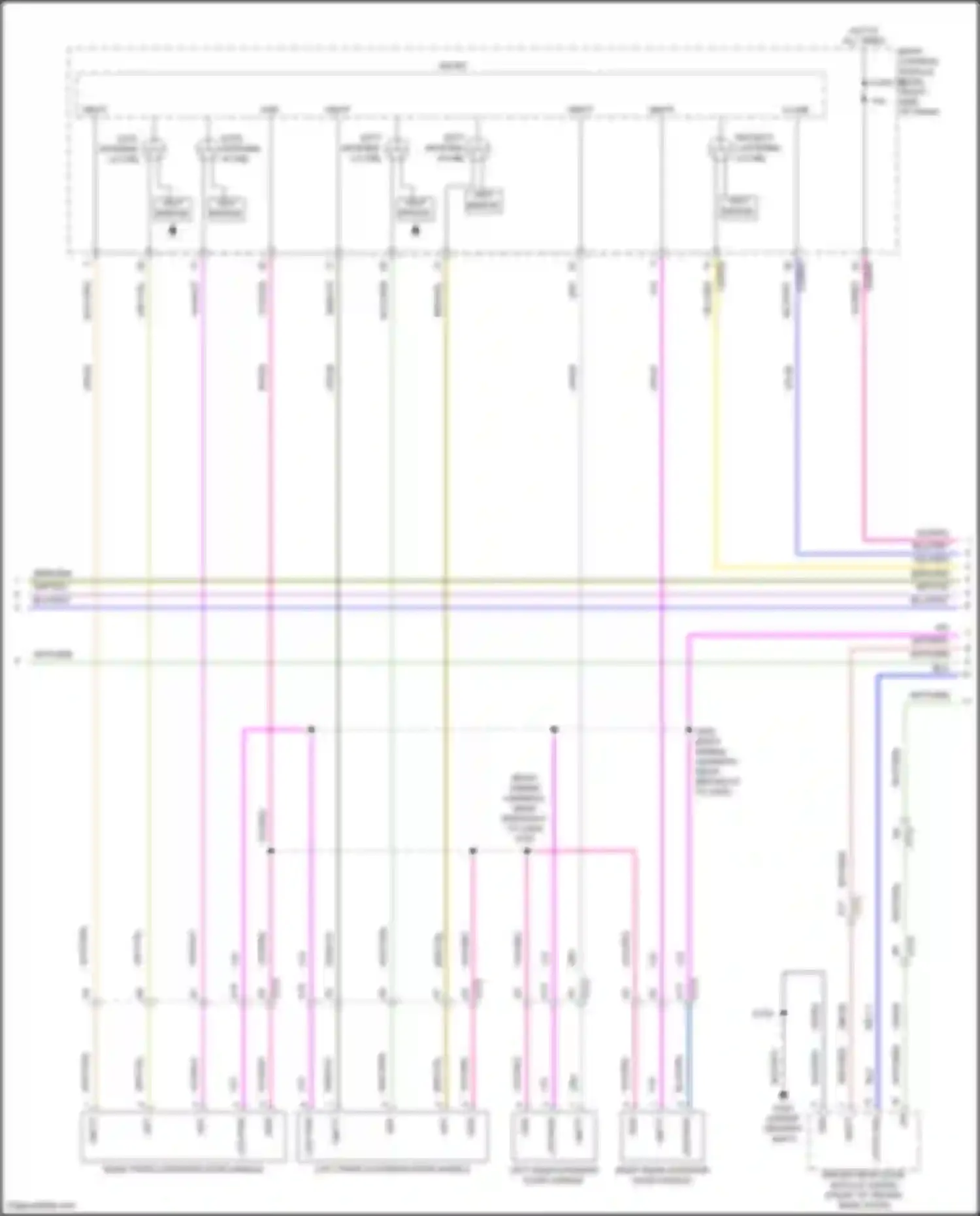 Car Wiring Diagrams for MKC Lincoln I facelift (2018-2019): Power door locks circuit (2 of 5)
