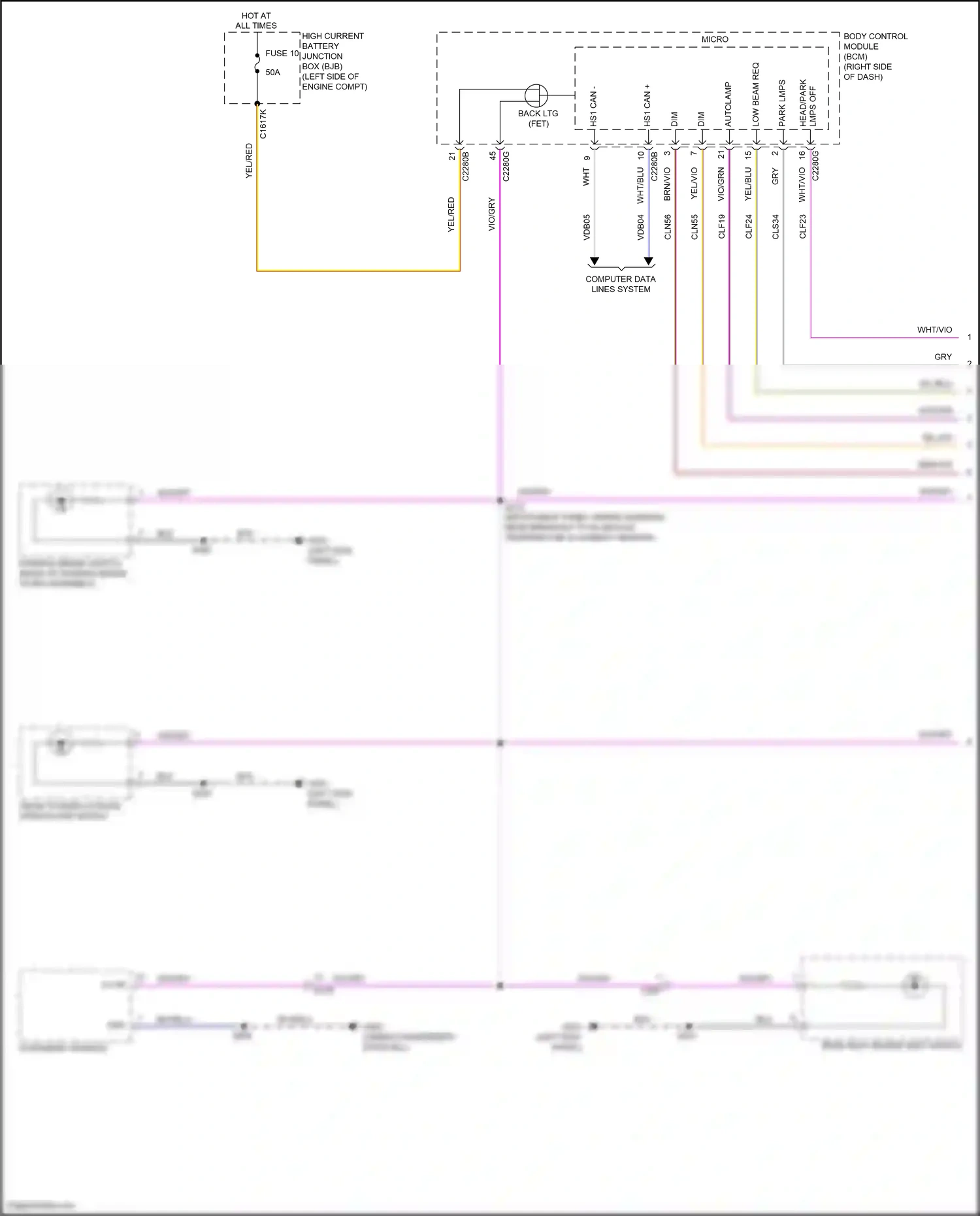 Lincoln MKC I facelift (2018-2019) computer data lines system wiring diagram  (45 of 76)