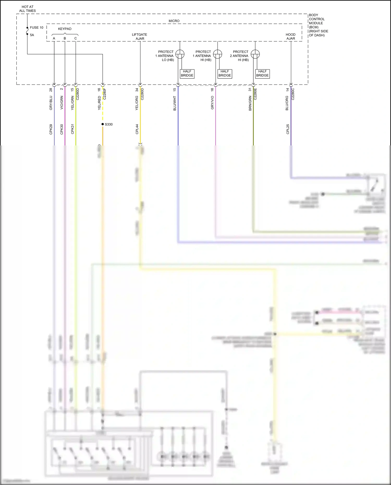 Lincoln MKC I facelift (2018-2019) computer data lines system wiring diagram  (16 of 76)