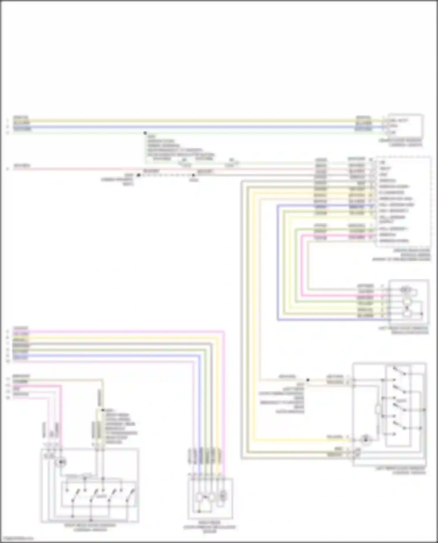 Wiring diagram driver door window control switch for Lincoln MKC I facelift (2018-2019) (6 of 6)