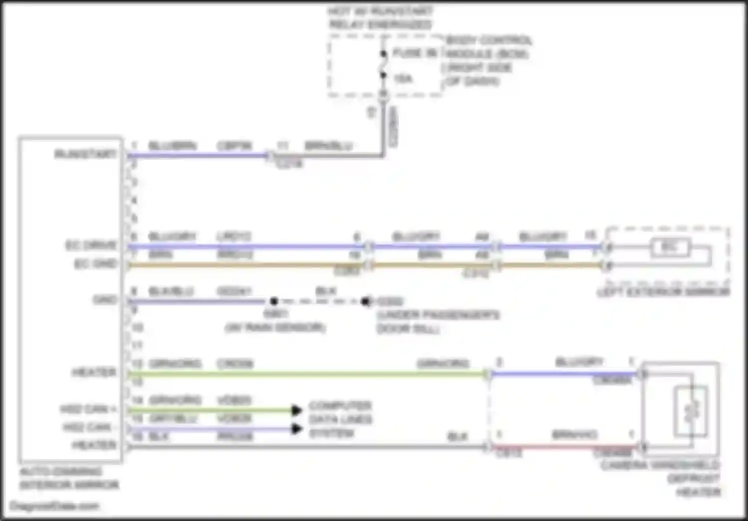 Wiring diagram ec drive for Lincoln MKC I facelift (2018-2019) (1 of 2)