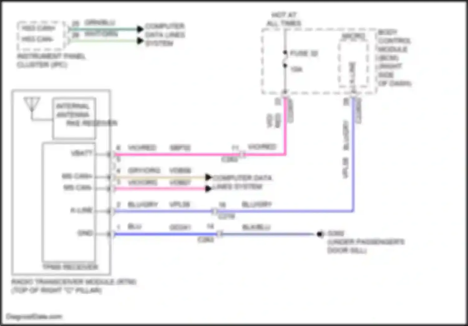 Wiring diagram k line for Lincoln MKC I facelift (2018-2019) (6 of 6)