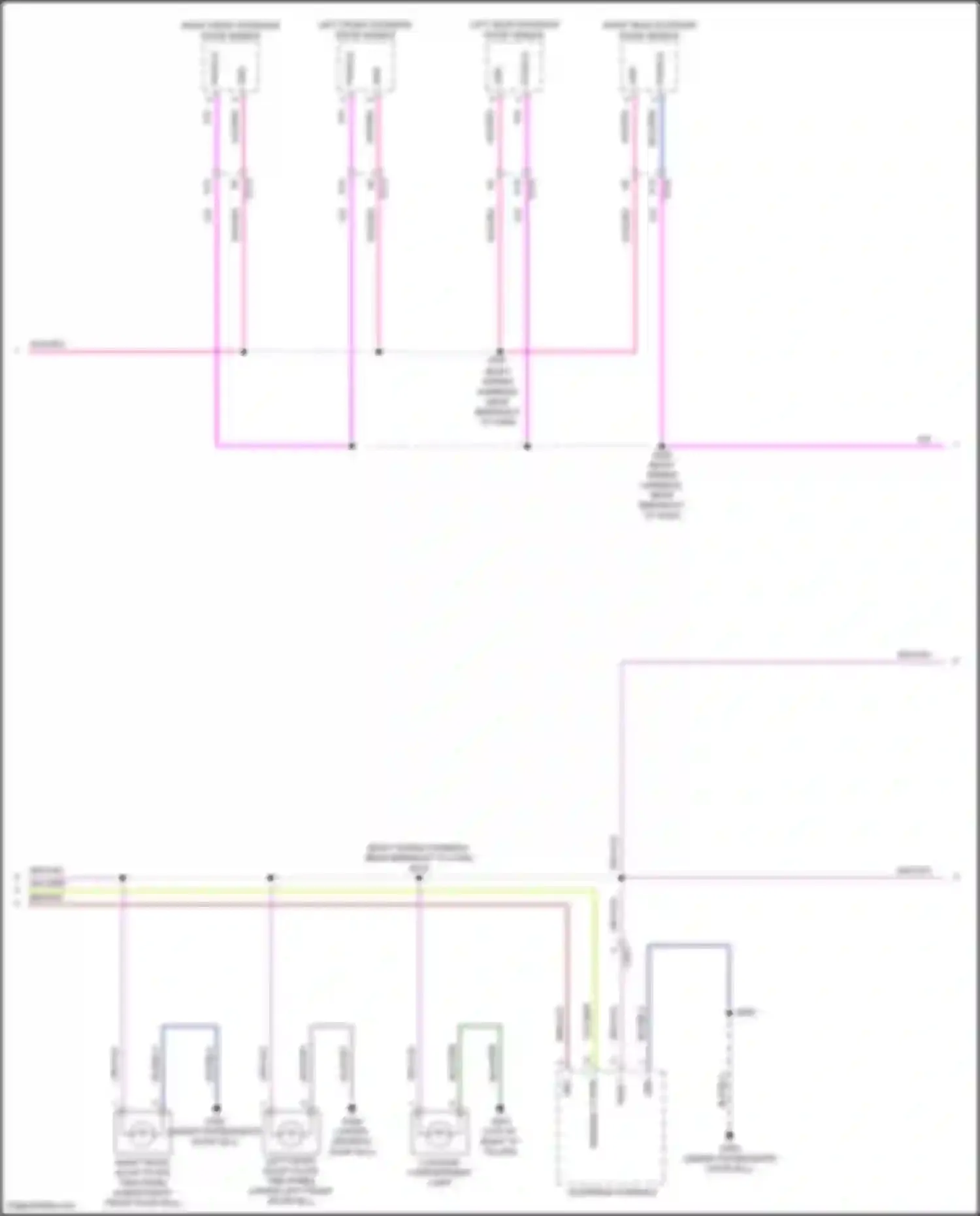 Wiring diagram left front exterior door handle for Lincoln MKC I facelift (2018-2019) (2 of 3)