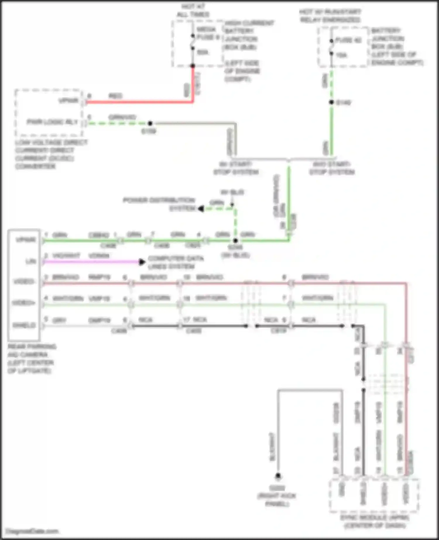 Wiring diagram mega fuse 9 for Lincoln MKC I facelift (2018-2019) (6 of 6)