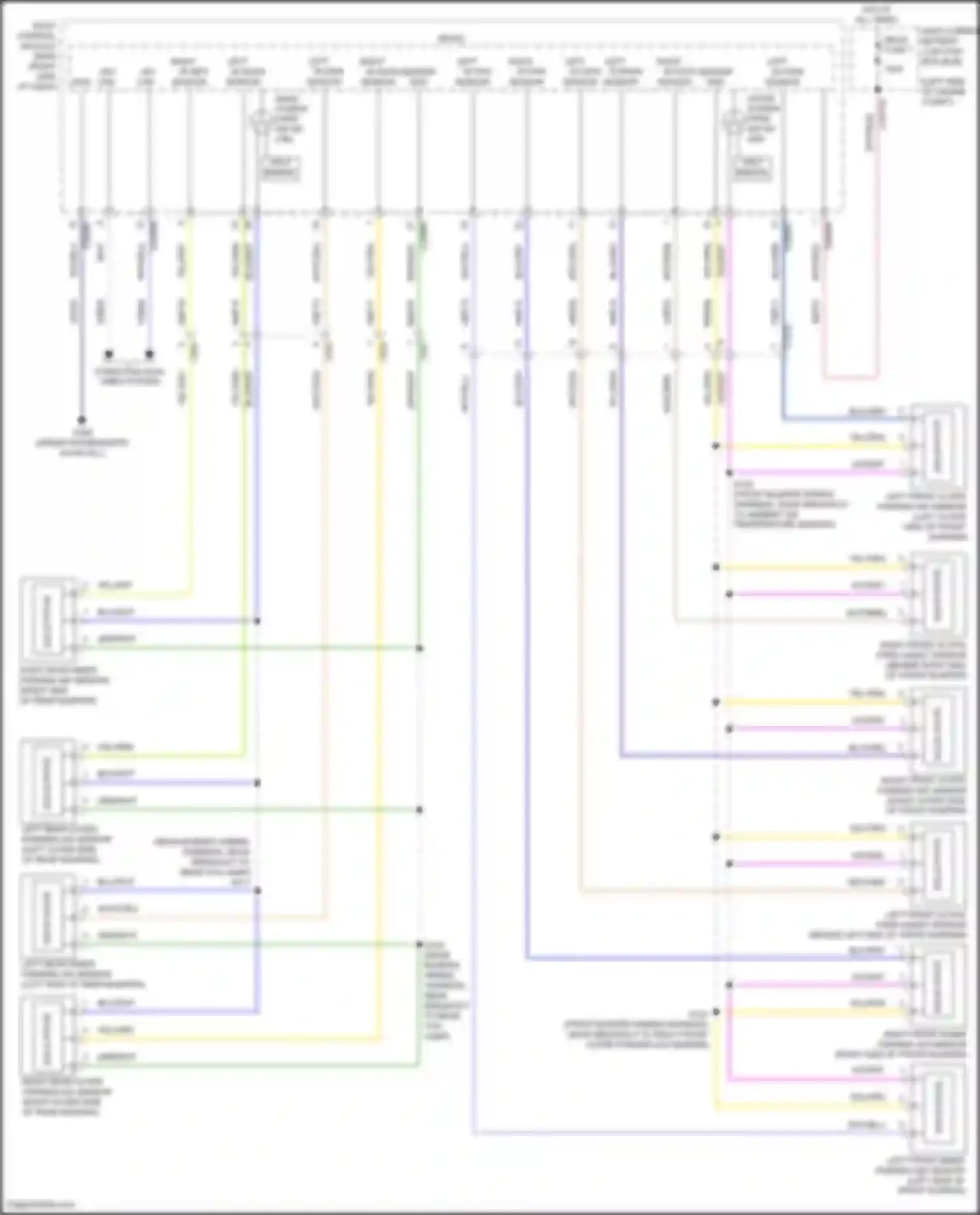 Wiring diagram right rear outer parking aid sensor for Lincoln MKC I facelift (2018-2019) (1 of 1)