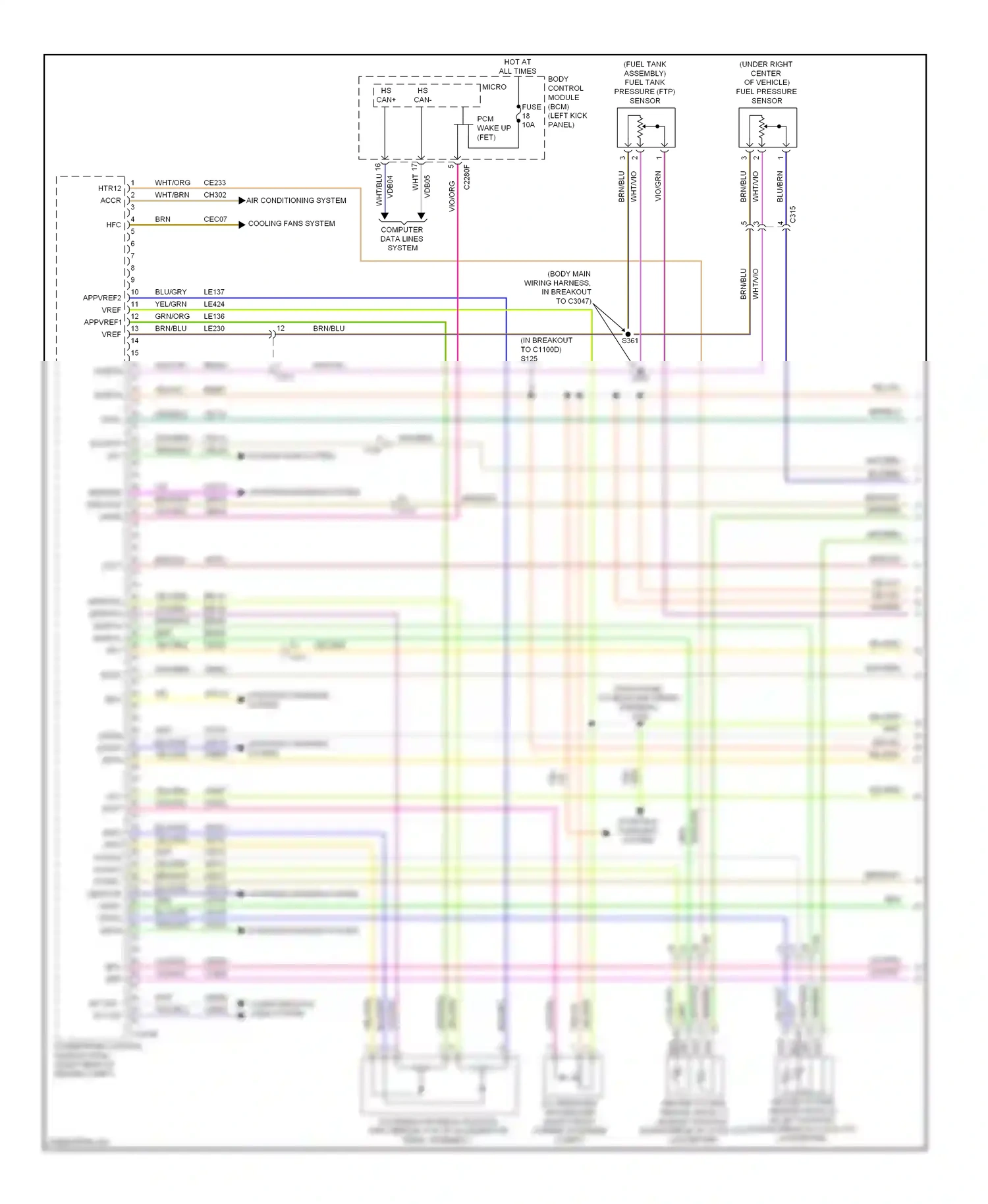 Lincoln MKS I facelift (2012-2016) computer data lines system wiring diagram  (16 of 71)