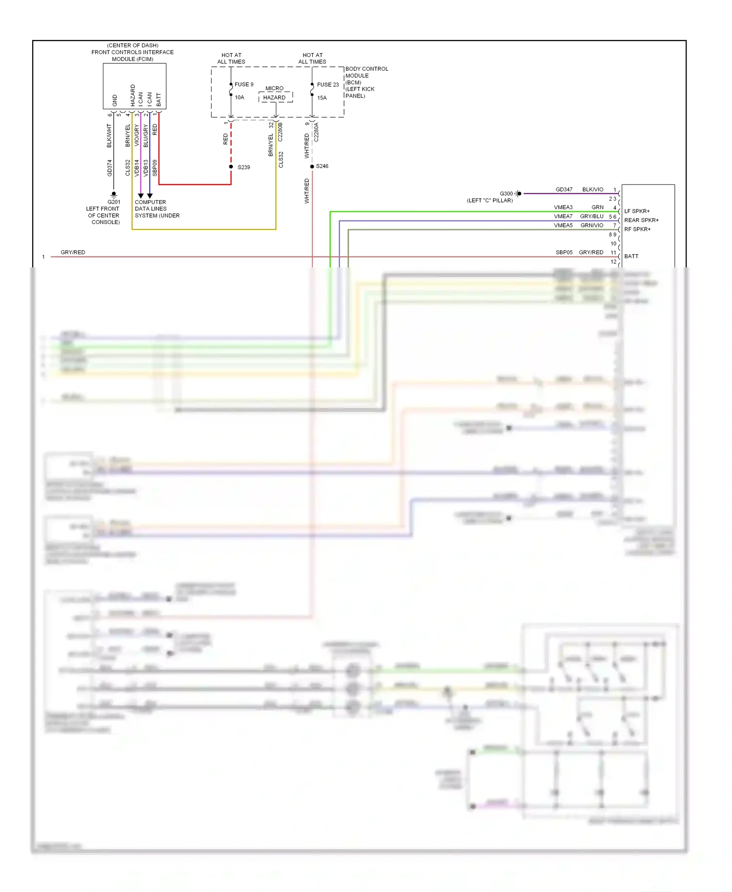 Lincoln MKS I facelift (2012-2016) computer data lines system wiring diagram  (36 of 71)