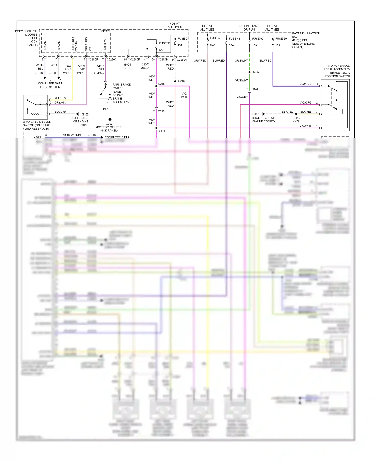 Lincoln MKS I facelift (2012-2016) computer data lines wiring diagram  (1 of 3)
