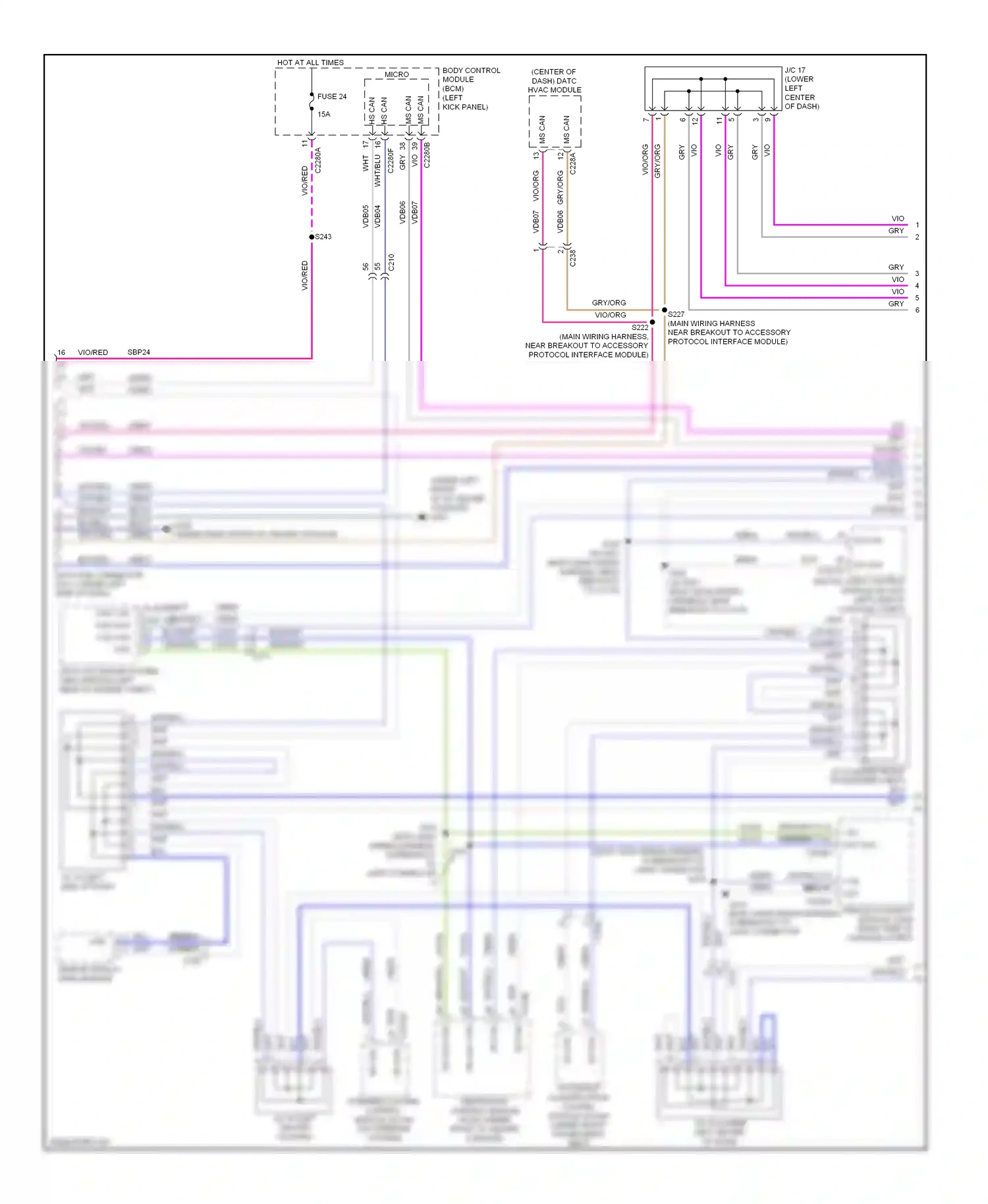 Lincoln MKS I facelift (2012-2016) datc hvac module wiring diagram  (1 of 4)