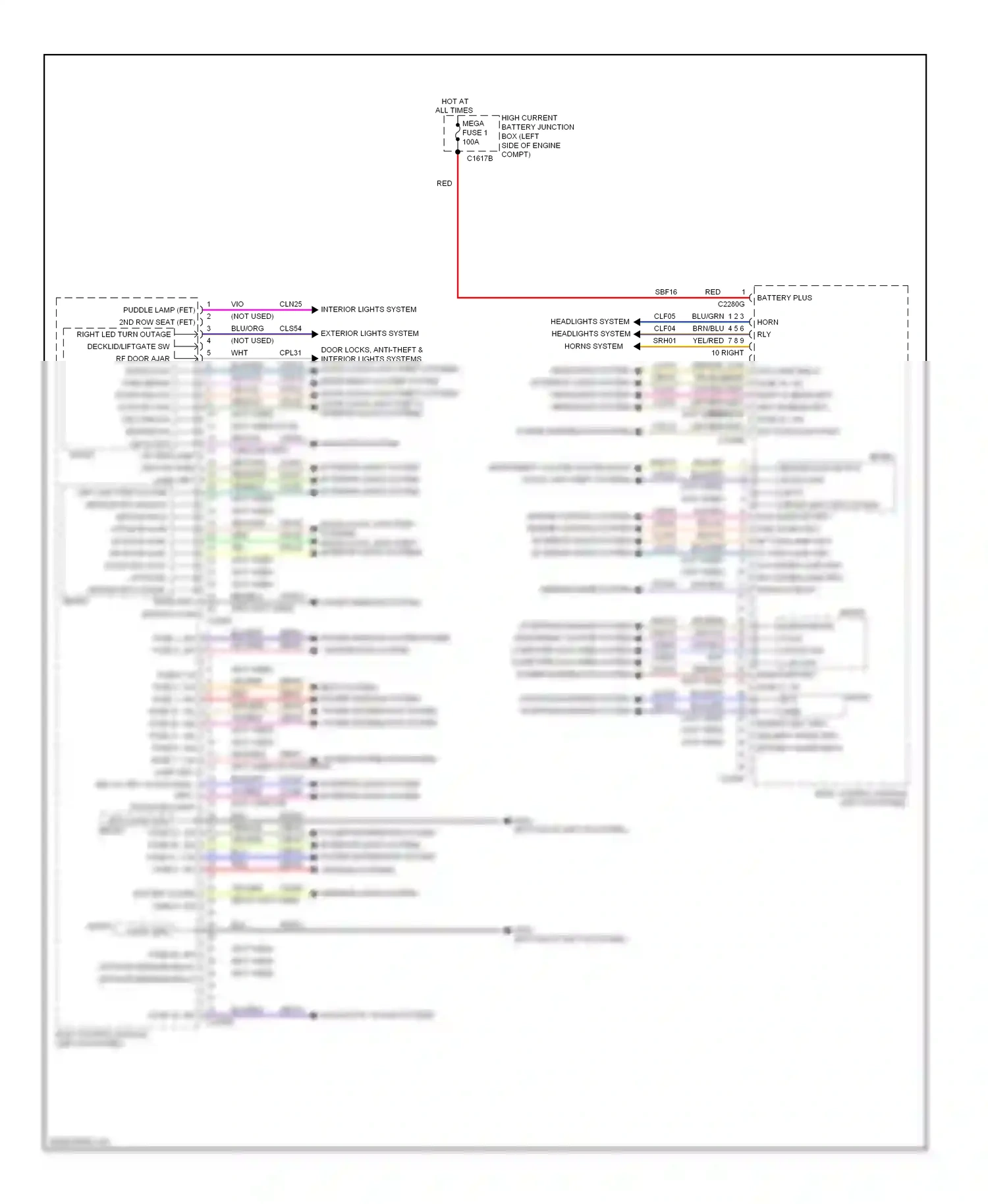 Lincoln MKS I facelift (2012-2016) engine controls system wiring diagram  (3 of 6)