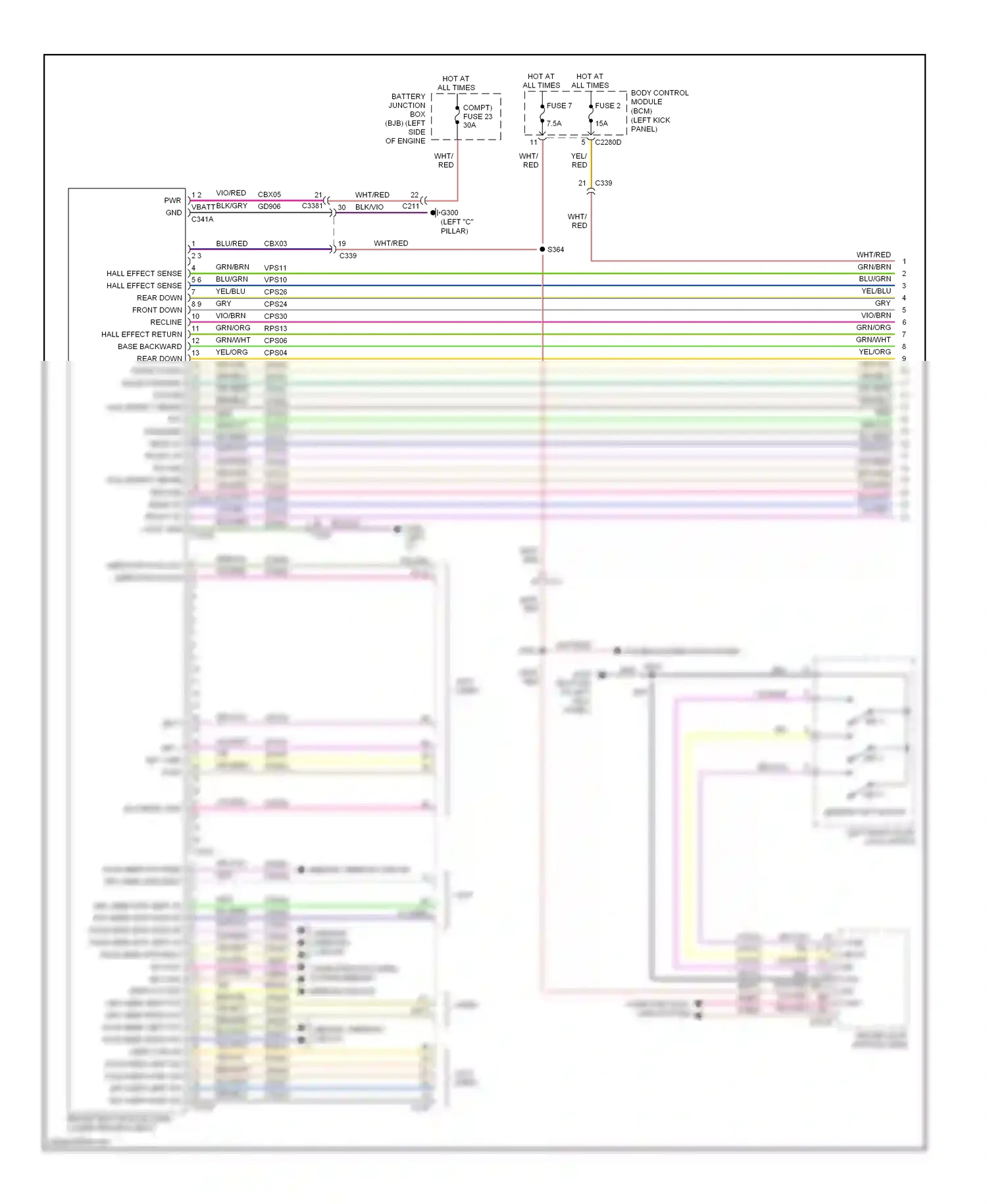 Lincoln MKS I facelift (2012-2016) memory set switch wiring diagram  (1 of 6)
