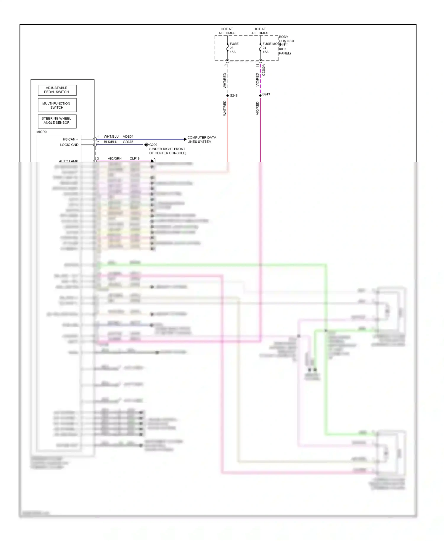 Lincoln MKS I facelift (2012-2016) memory systems wiring diagram  (4 of 4)